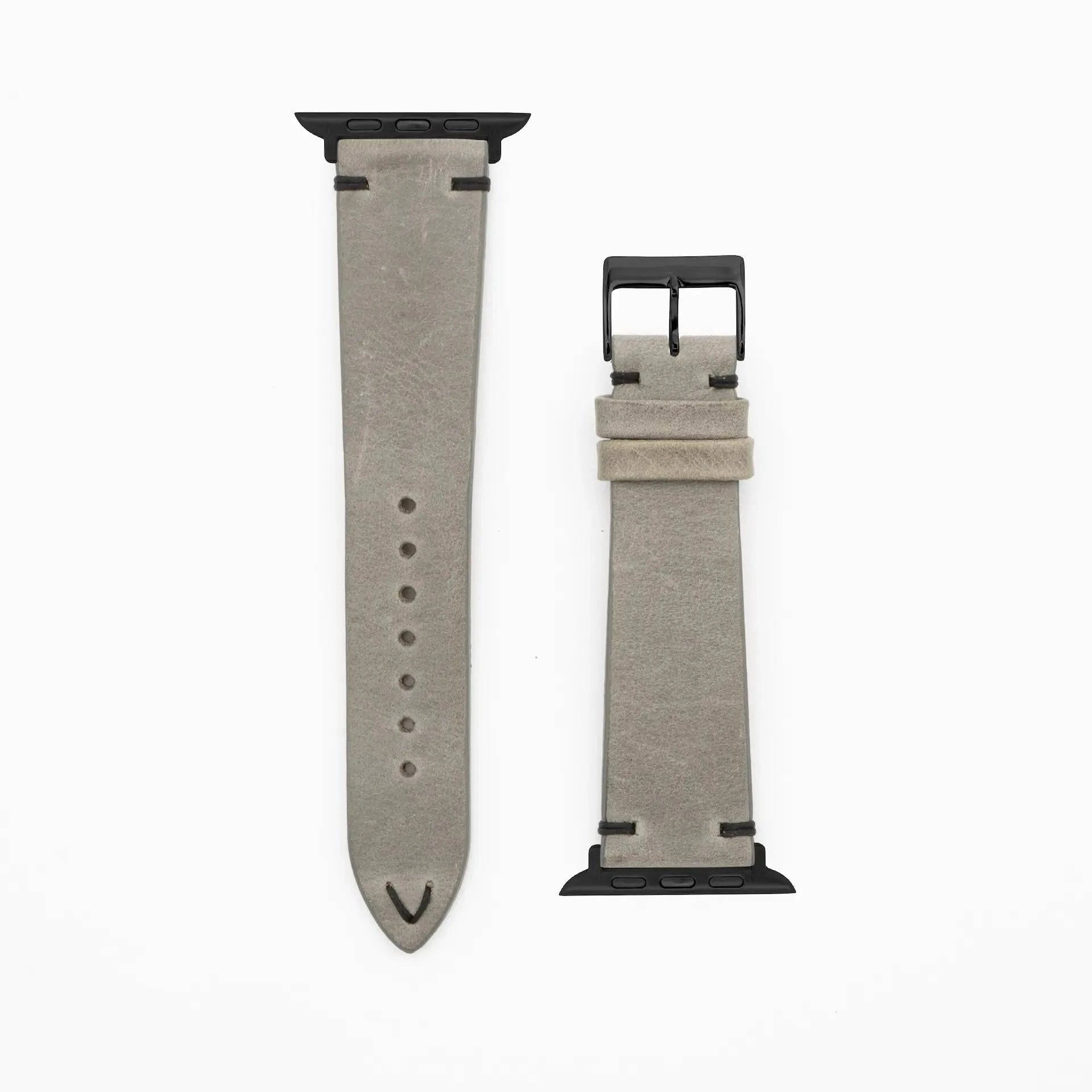 Node - Vintage - Gray-Apple Watch-40/41/42mm-Edelband-Leather Strap-Apple Watch