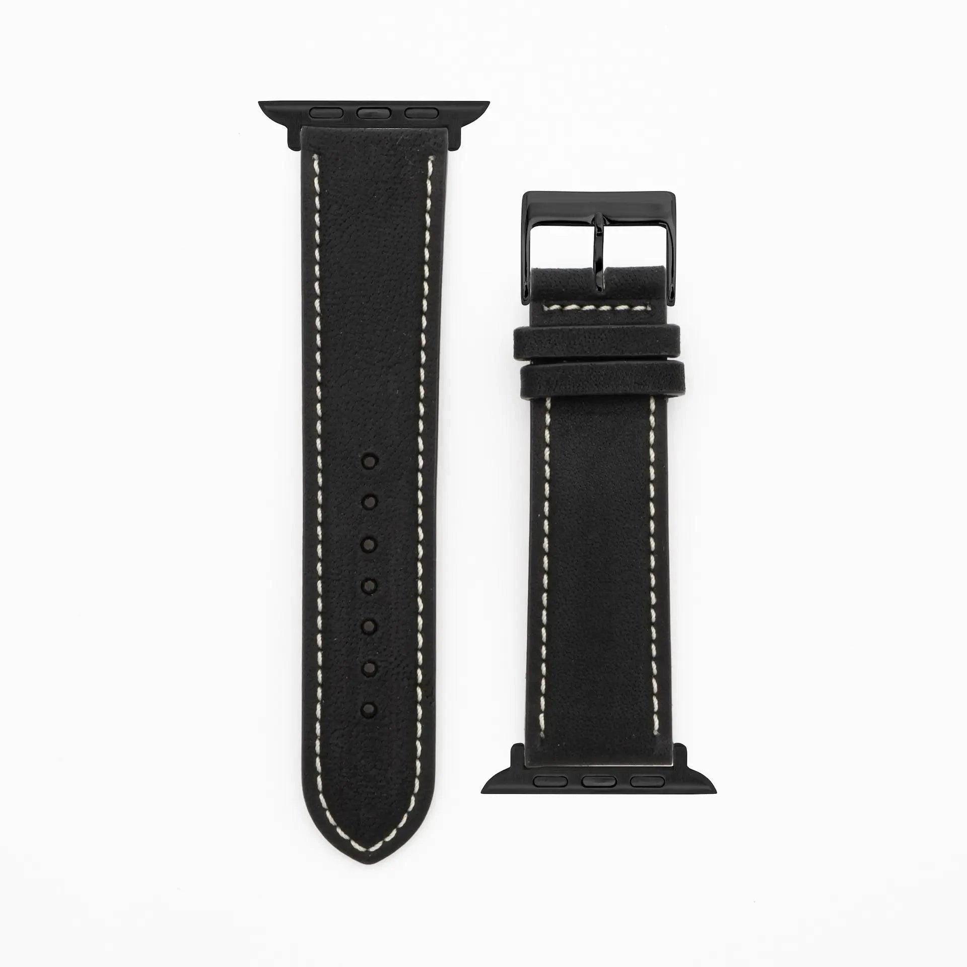 Antelope Chrono - Vintage - Black-Apple Watch-40/41/42mm-Edelband-Leather Strap-Apple Watch