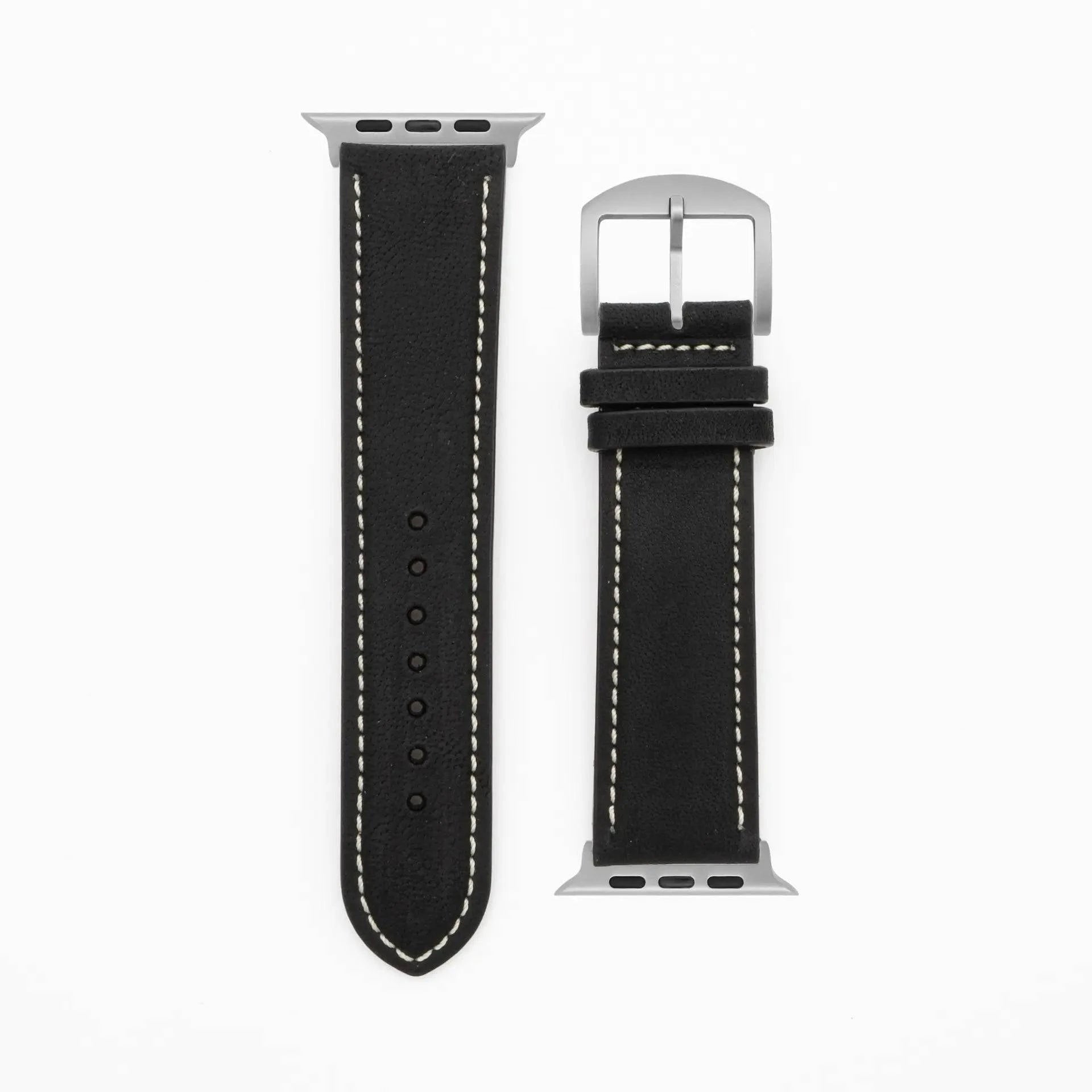 Antelope Chrono - Vintage - Black-Apple Watch Ultra-49mm-Edelband-Leather Strap-Apple Watch