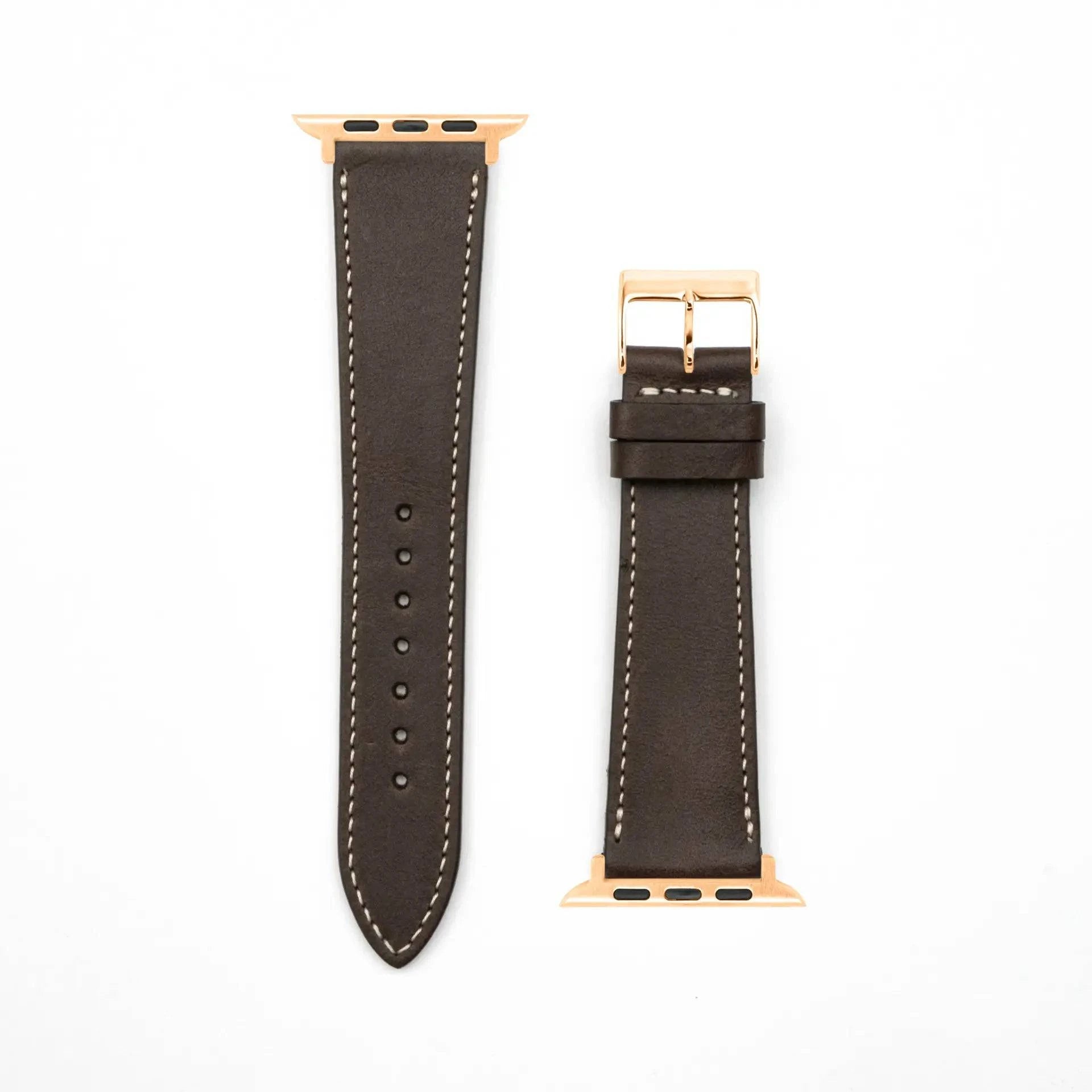 Epoque - Vintage - Dark brown-Apple Watch-40/41/42mm-Edelband-Leather Strap-Apple Watch