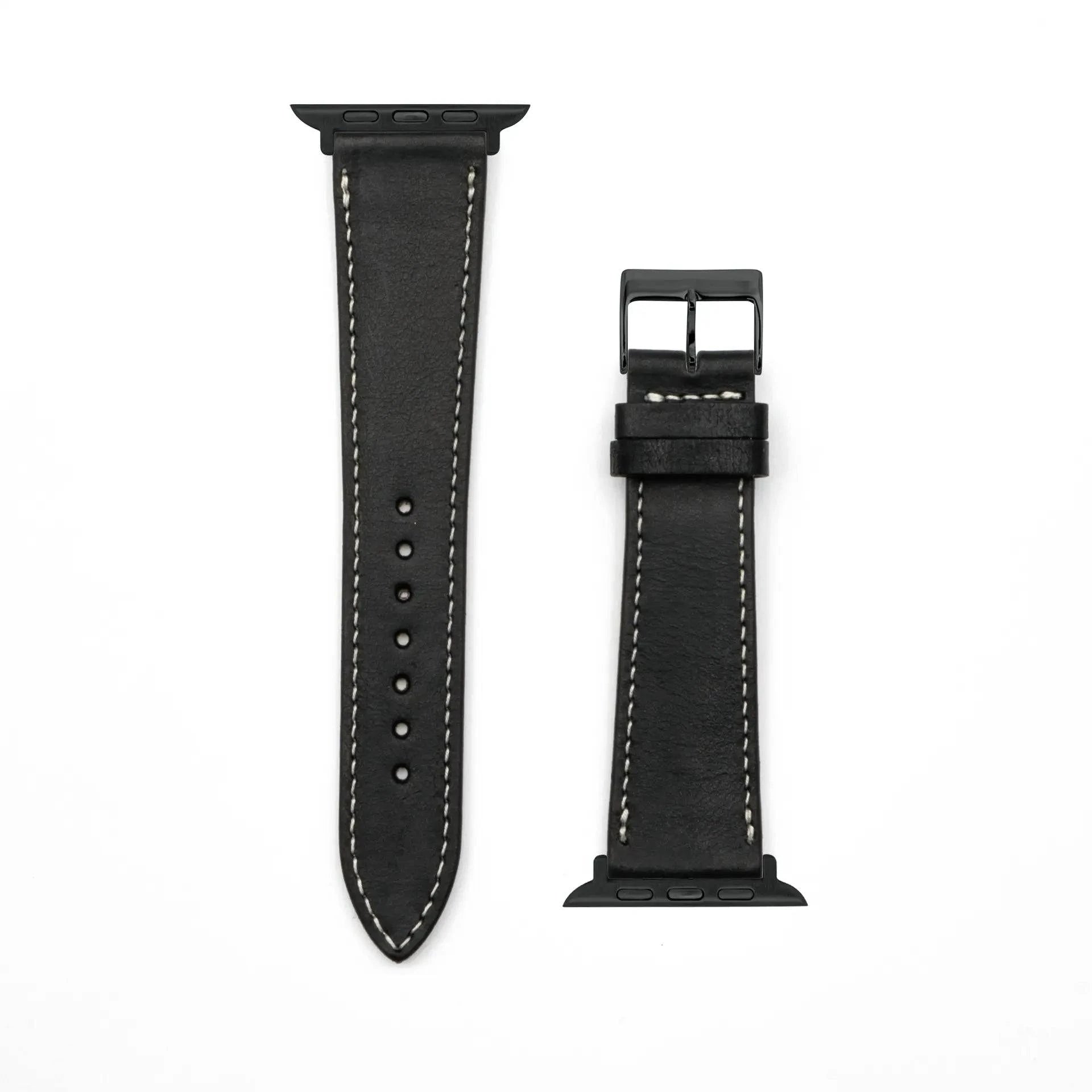 Epoque - Vintage - Black-Apple Watch-40/41/42mm-Leather Strap-Apple Watch