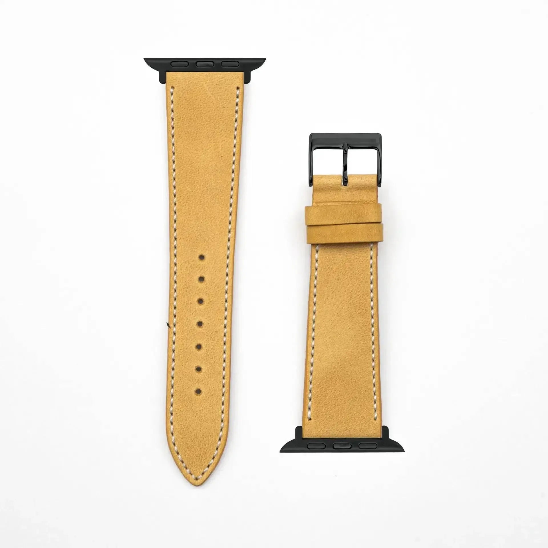 Epoque · Vintage · Senf-Apple Watch-40/41/42mm-Edelband-Lederarmband-Apple Watch