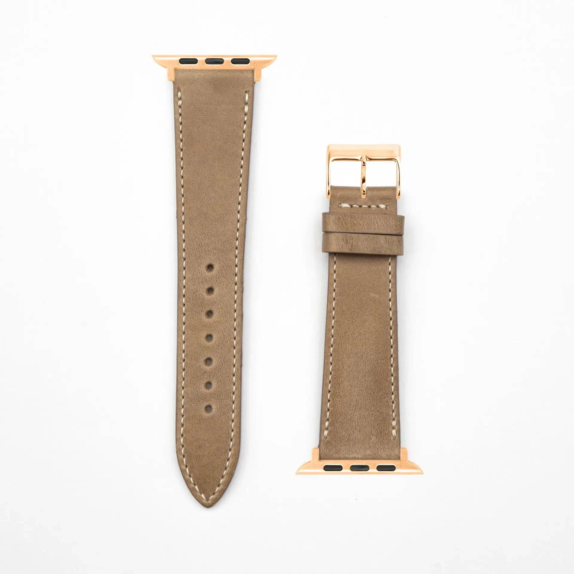 Epoque - Vintage - Sand-Apple Watch-40/41/42mm-Edelband-Leather Strap-Apple Watch