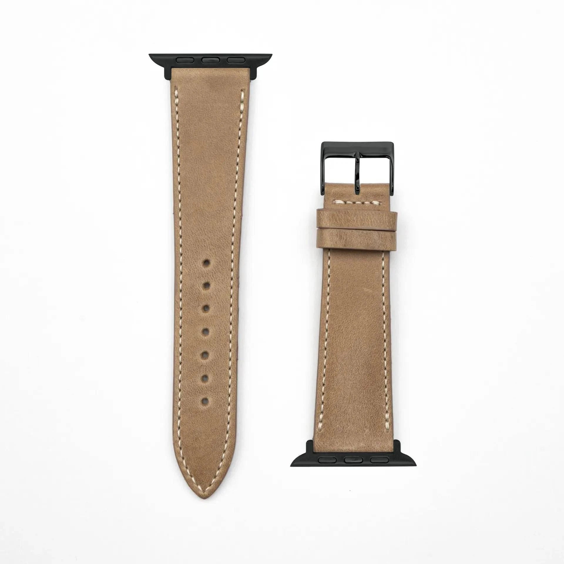 Epoque - Vintage - Sand-Apple Watch-40/41/42mm-Edelband-Leather Strap-Apple Watch
