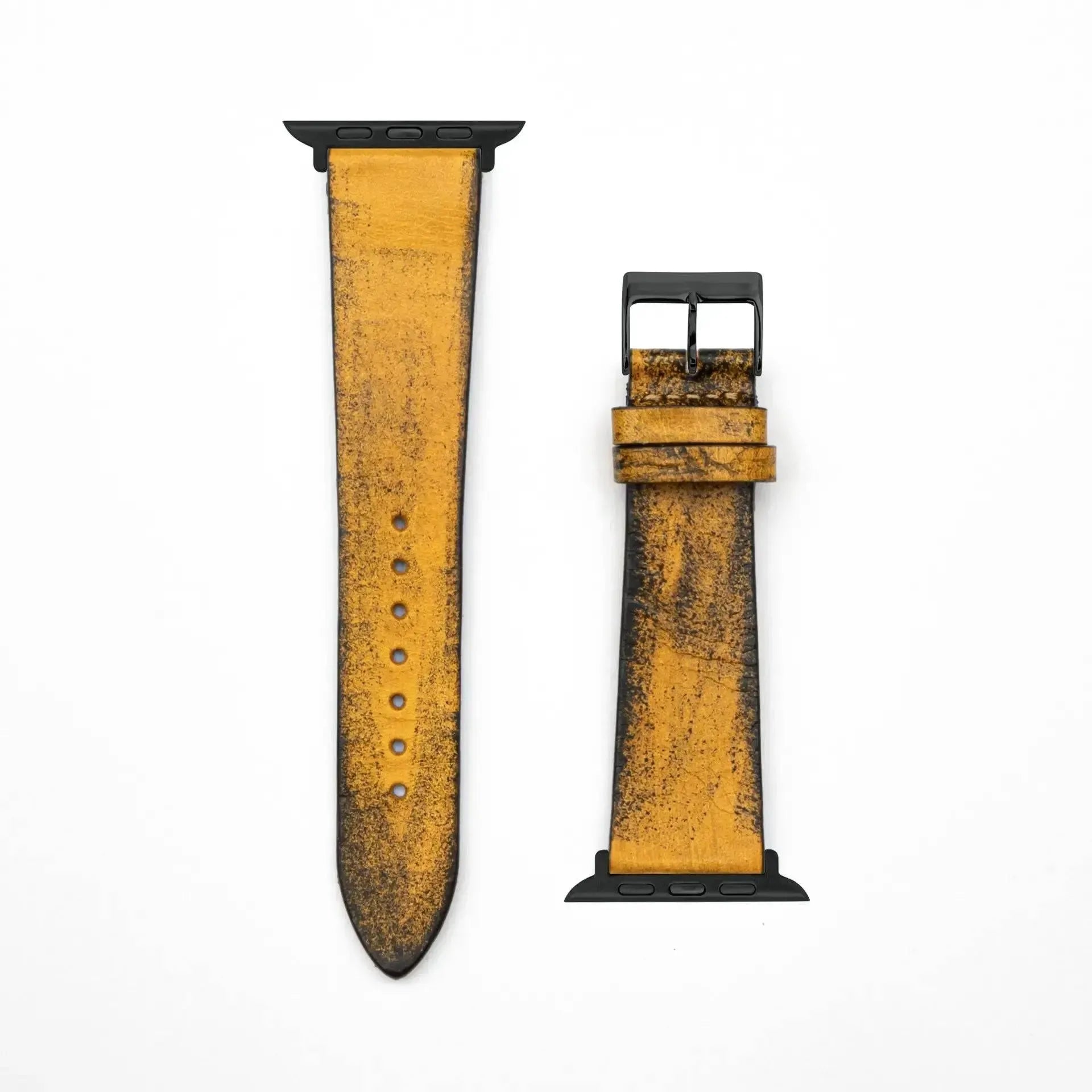 Patina - Vintage - Mustard-Apple Watch-40/41/42mm-Edelband-Leather Strap-Apple Watch