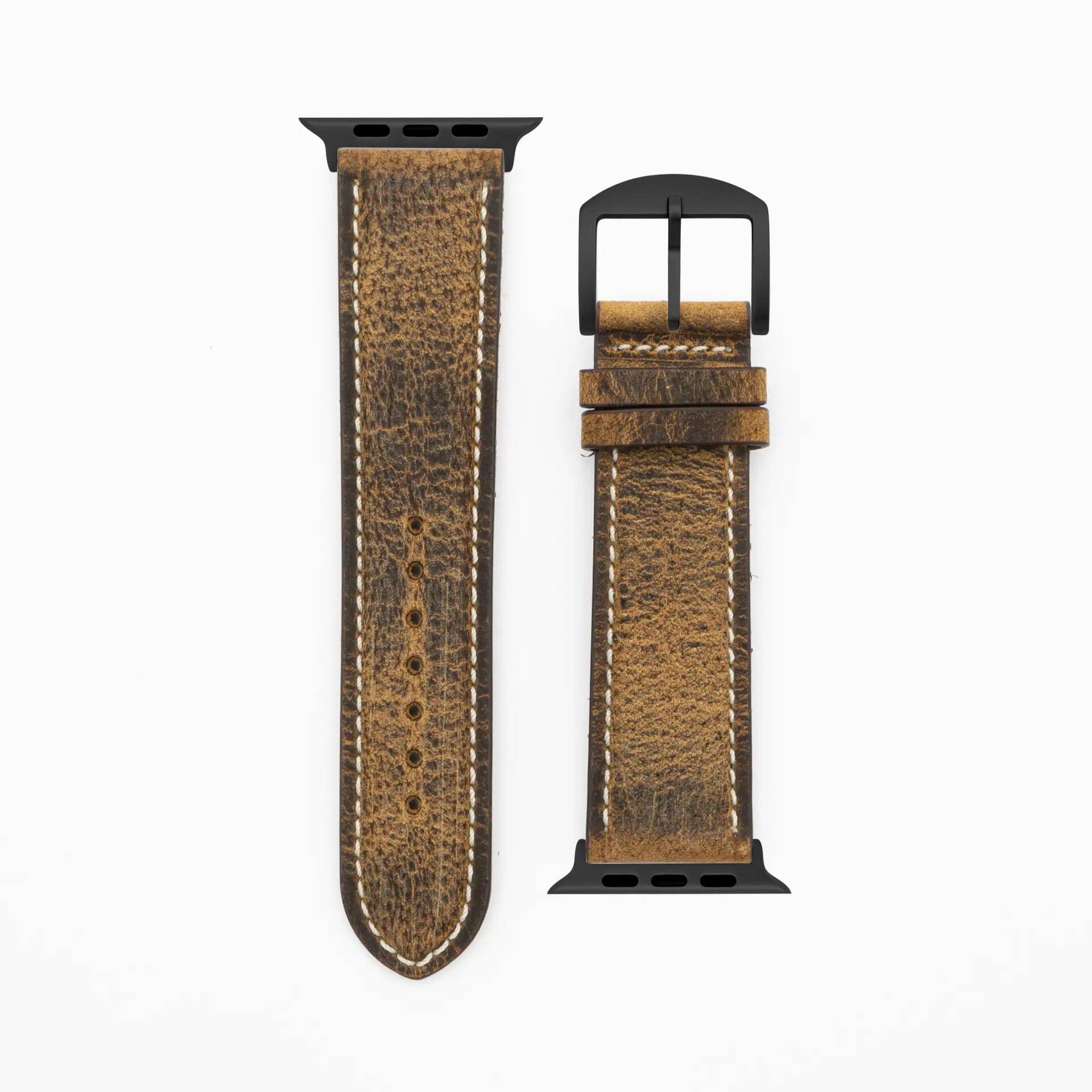 Antilope Chrono · Vintage · Braun-Edelband-Lederarmband-Apple Watch