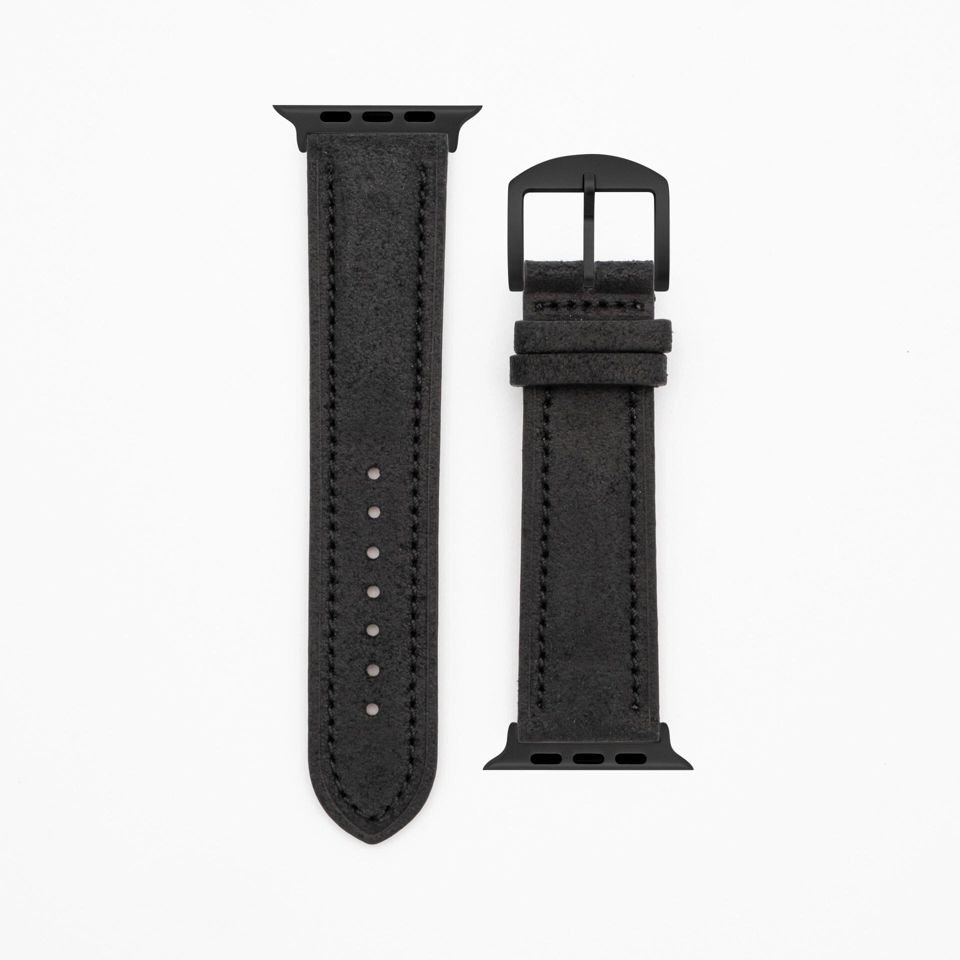 Harbour - Vintage - Black Apple Watch Ultra 49mm Leather Strap Apple Watch