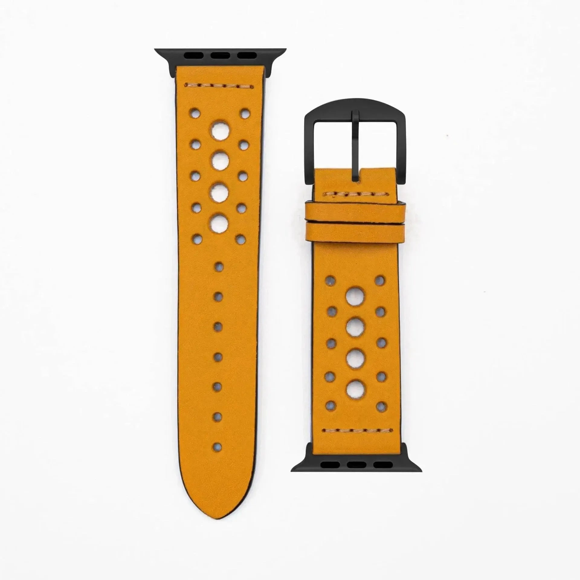 Formula · Vintage · Gelb-Apple Watch Ultra-49mm-Edelband-Lederarmband-Apple Watch