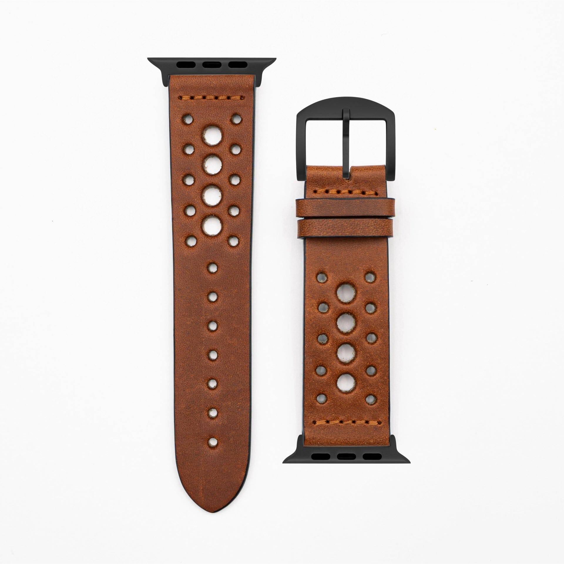 Formula - Vintage - Braun-Apple Watch Ultra-49mm-Edelband-Leather Strap-Apple Watch