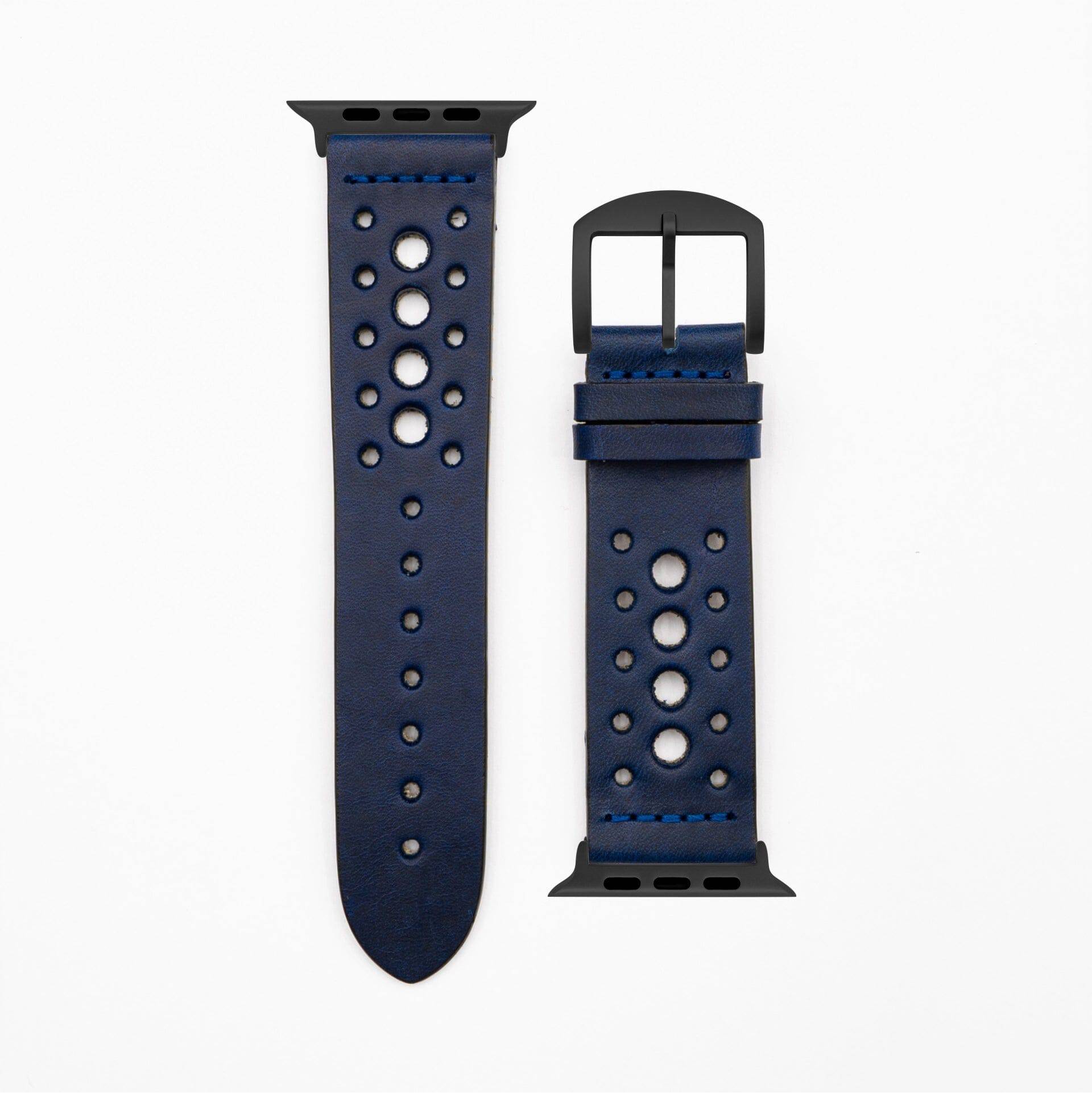 Formula - Vintage - Blue Apple Watch Ultra 49mm Leather Strap Apple Watch