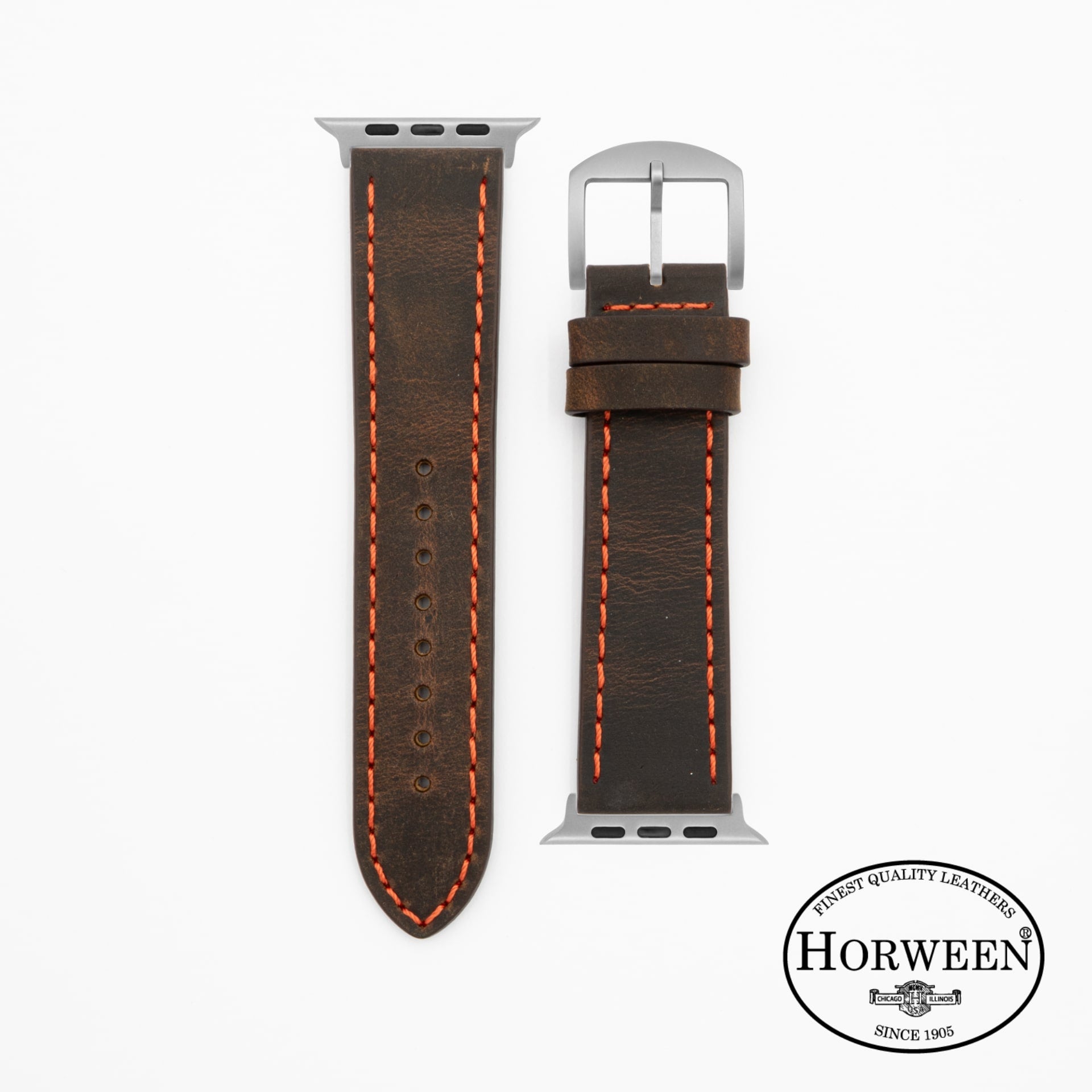 Horween ® · Vintage· Dunkelbraun/Orange