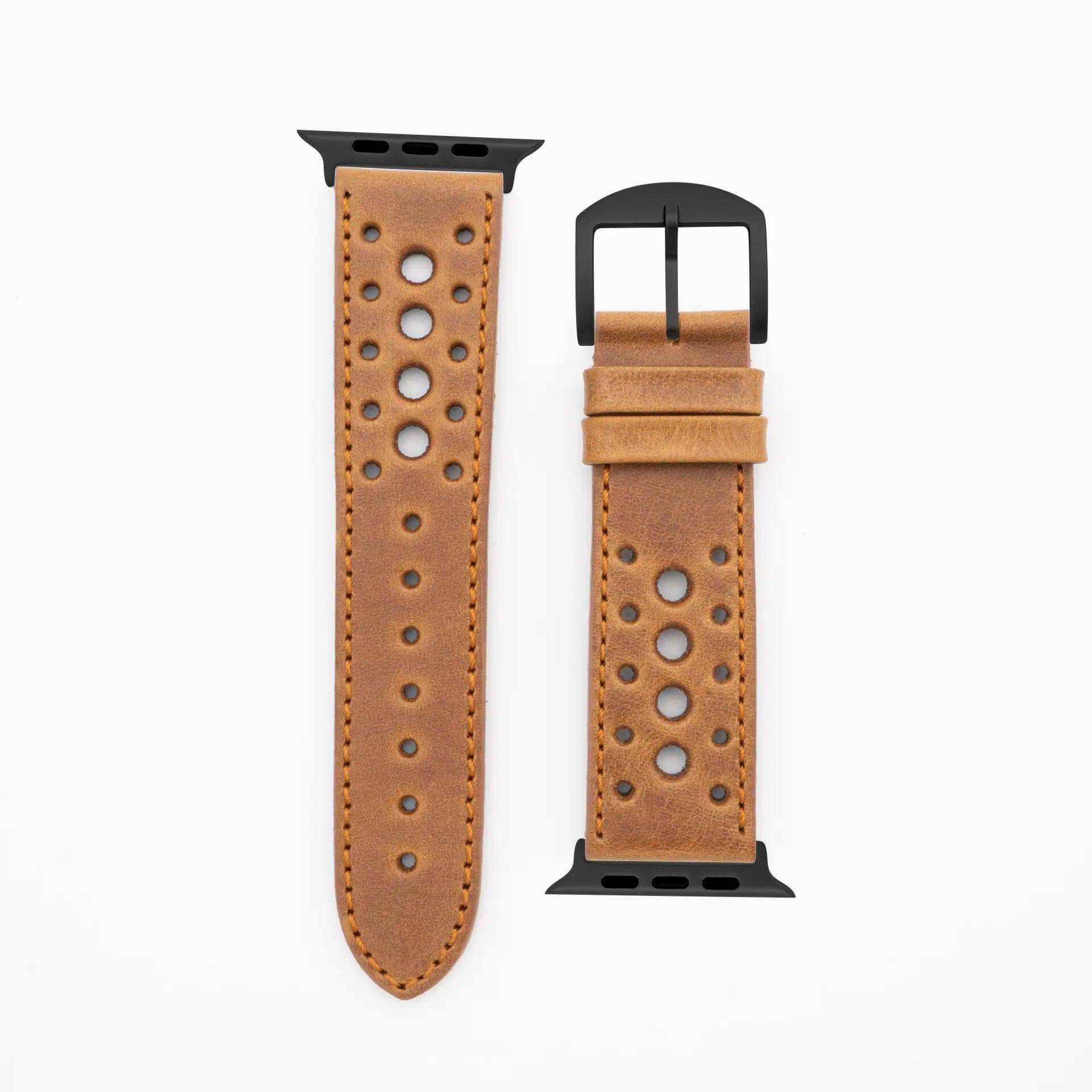 Monaco - Vintage - Brown Apple Watch Ultra 49mm Leather Strap Apple Watch