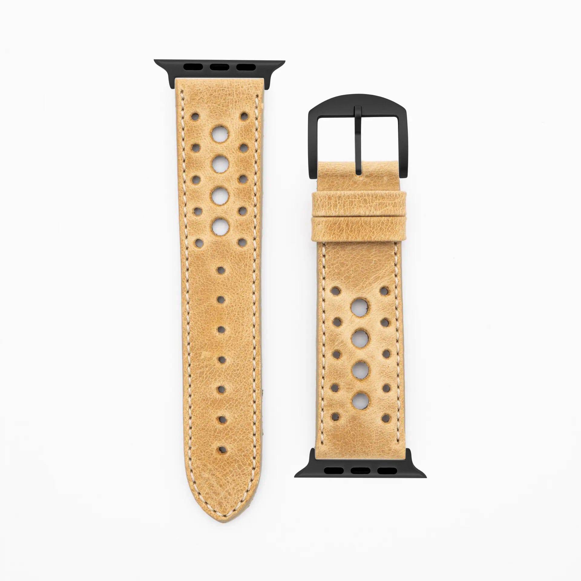 Monaco - Vintage - Sand-Apple Watch Ultra-49mm-Edelband-Leather Strap-Apple Watch