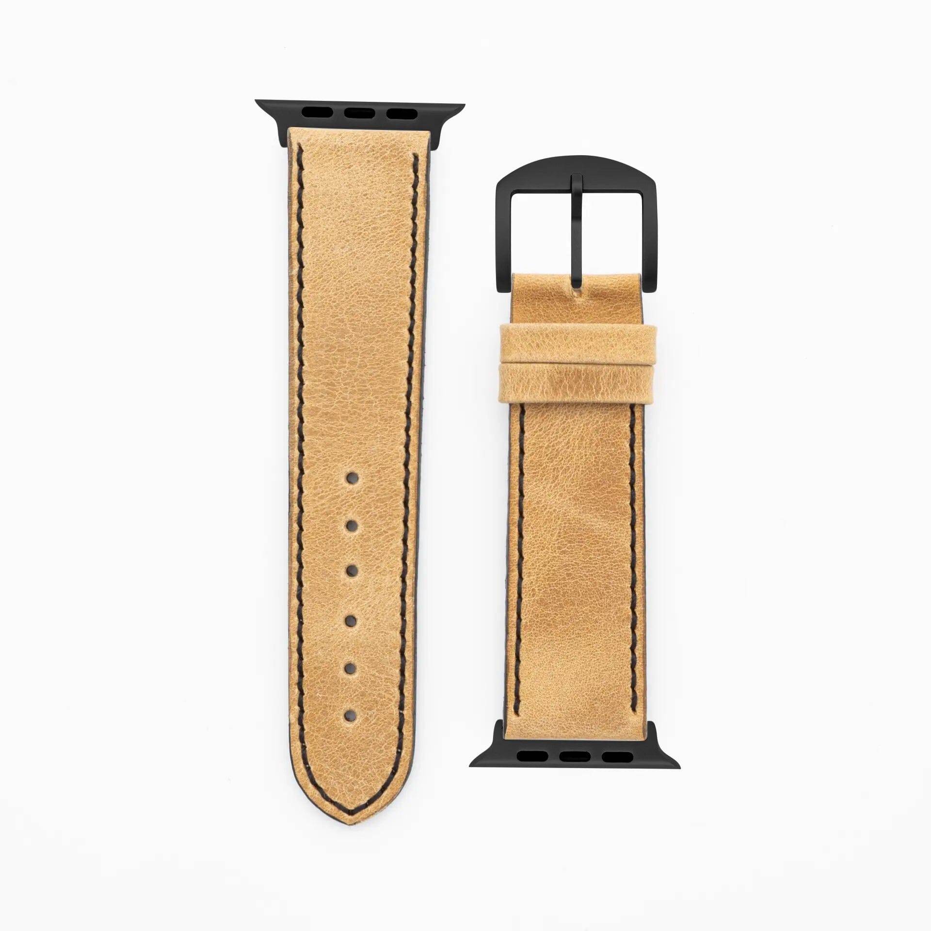 Western - Vintage - Sand-Apple Watch Ultra-49mm-Edelband-Leather Strap-Apple Watch