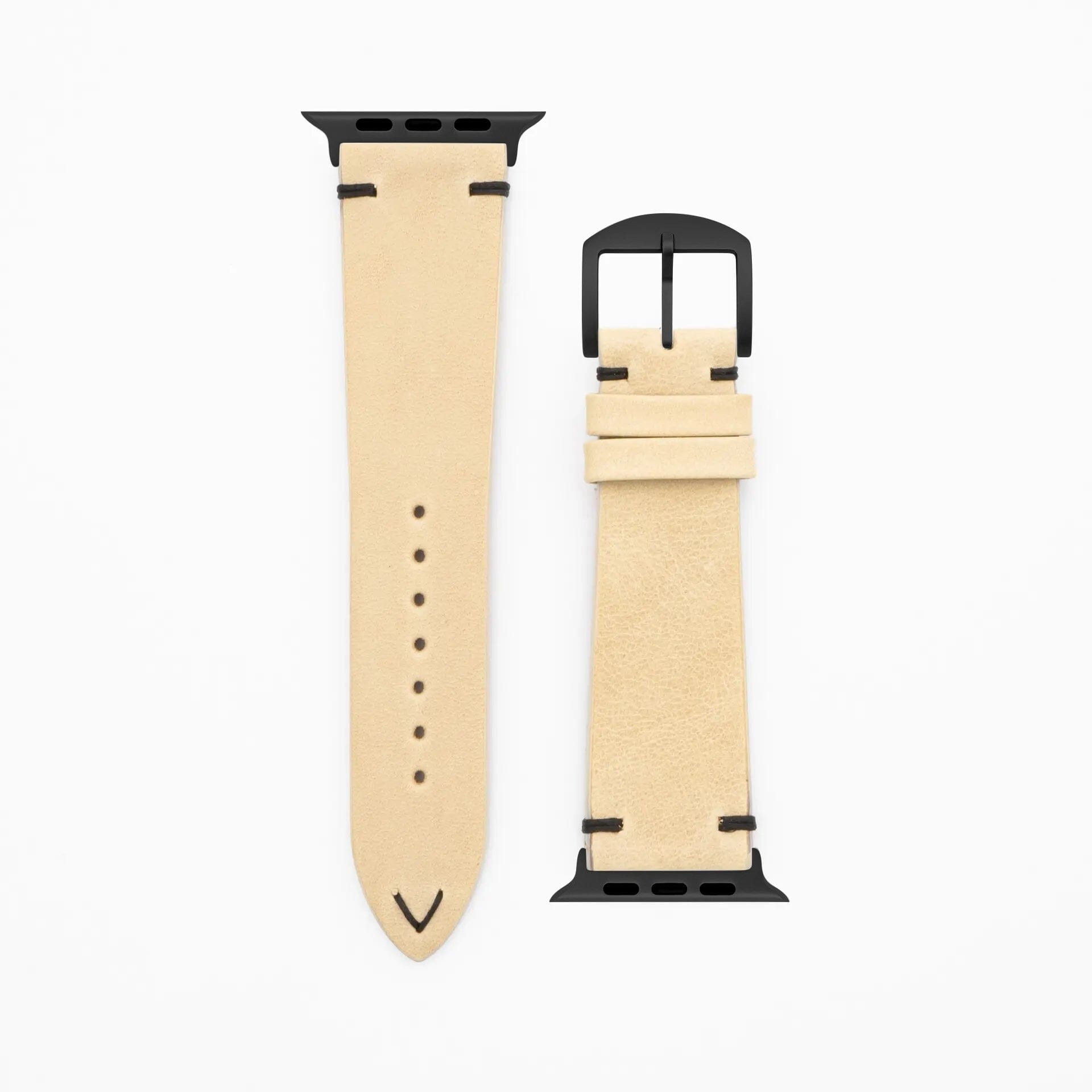 Node - Vintage - Beige Apple Watch Ultra 49mm Leather Strap Apple Watch