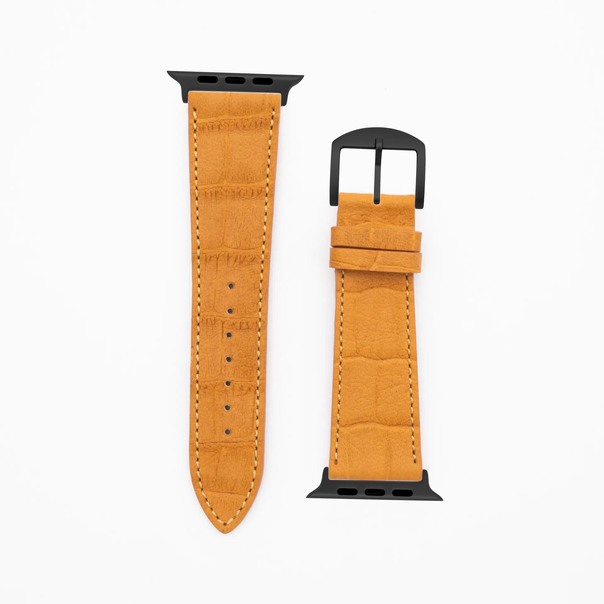 Croco Grain - Classic - Cognac-Apple Watch Ultra-49mm-Edelband-Leather Strap-Apple Watch