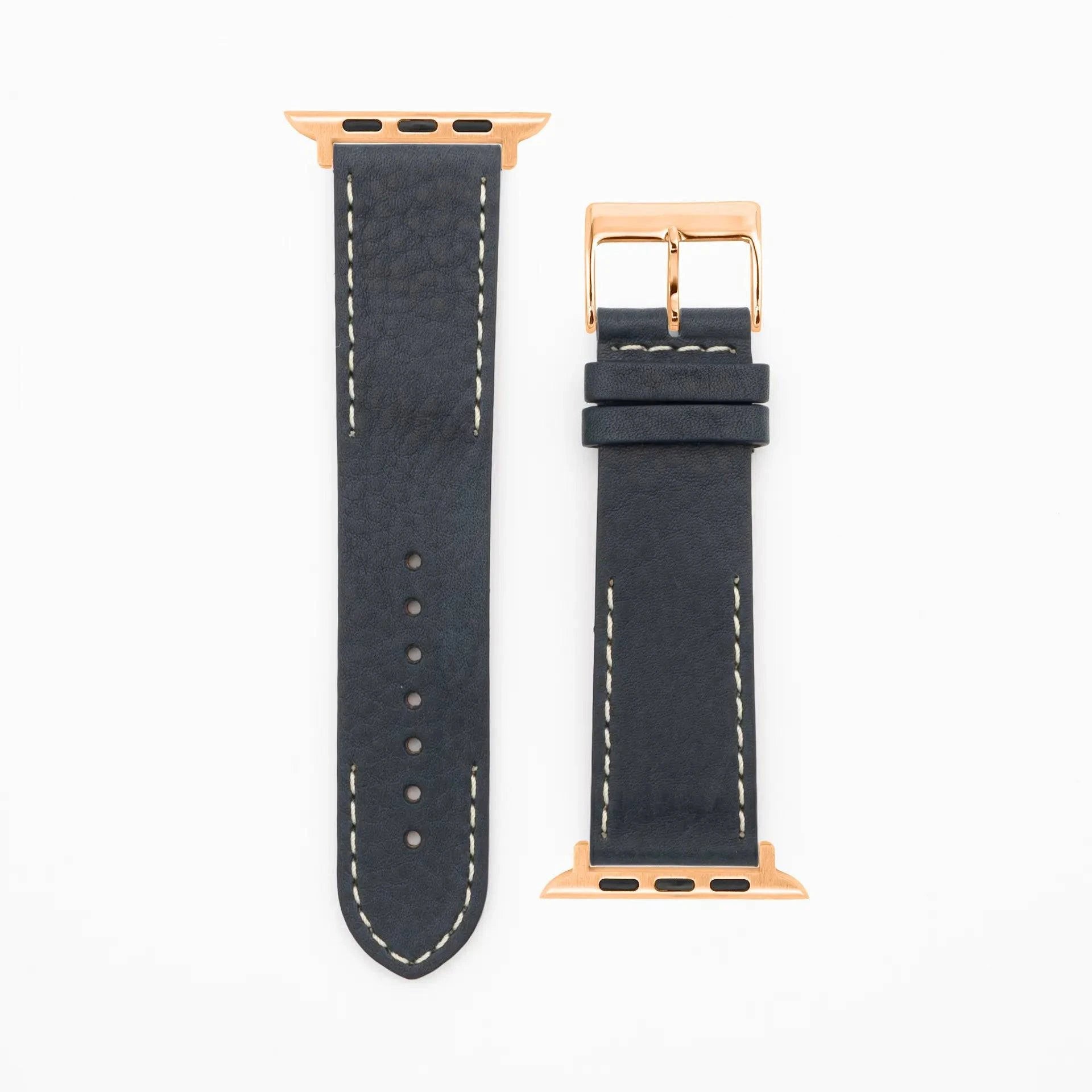 Modern Seam - Classic - Dark blue-Apple Watch-40/41/42mm-Edelband-Leather Strap-Apple Watch