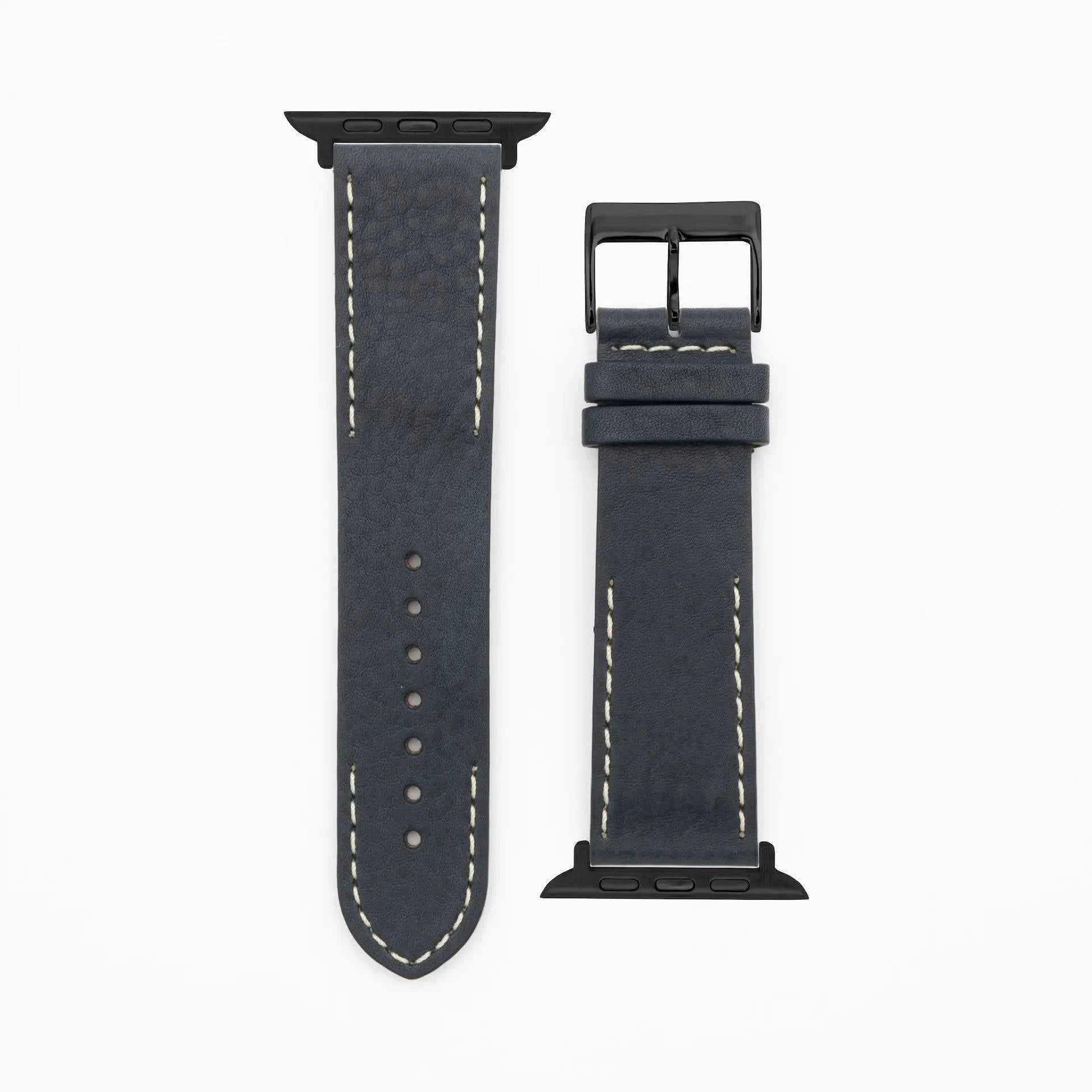 Modern Seam - Classic - Dark blue-Apple Watch-40/41/42mm-Edelband-Leather Strap-Apple Watch