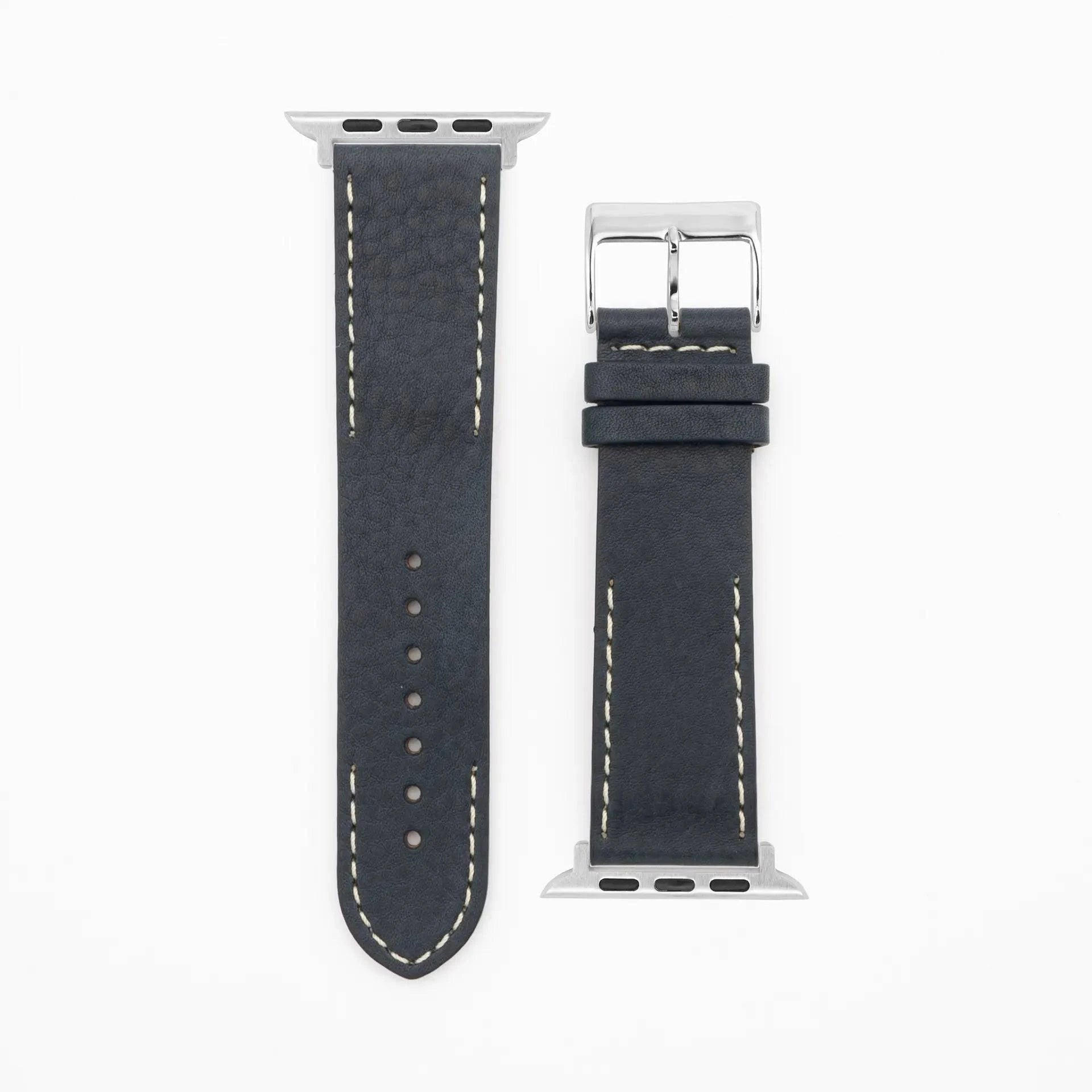 Modern Seam - Classic - Dark blue-Apple Watch-40/41/42mm-Edelband-Leather Strap-Apple Watch