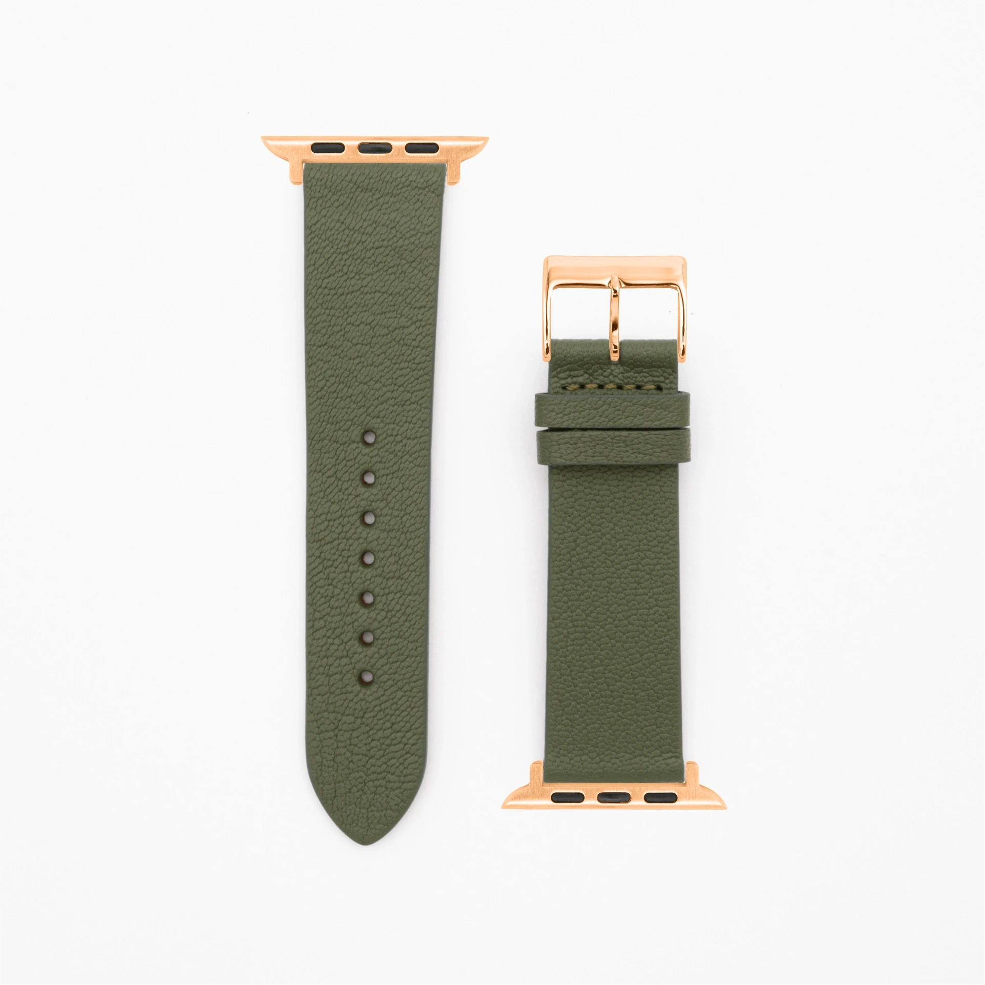 Goat · Classic · XS · Olivgrün-Apple Watch-40/41/42mm-Edelband-Lederarmband-Apple Watch