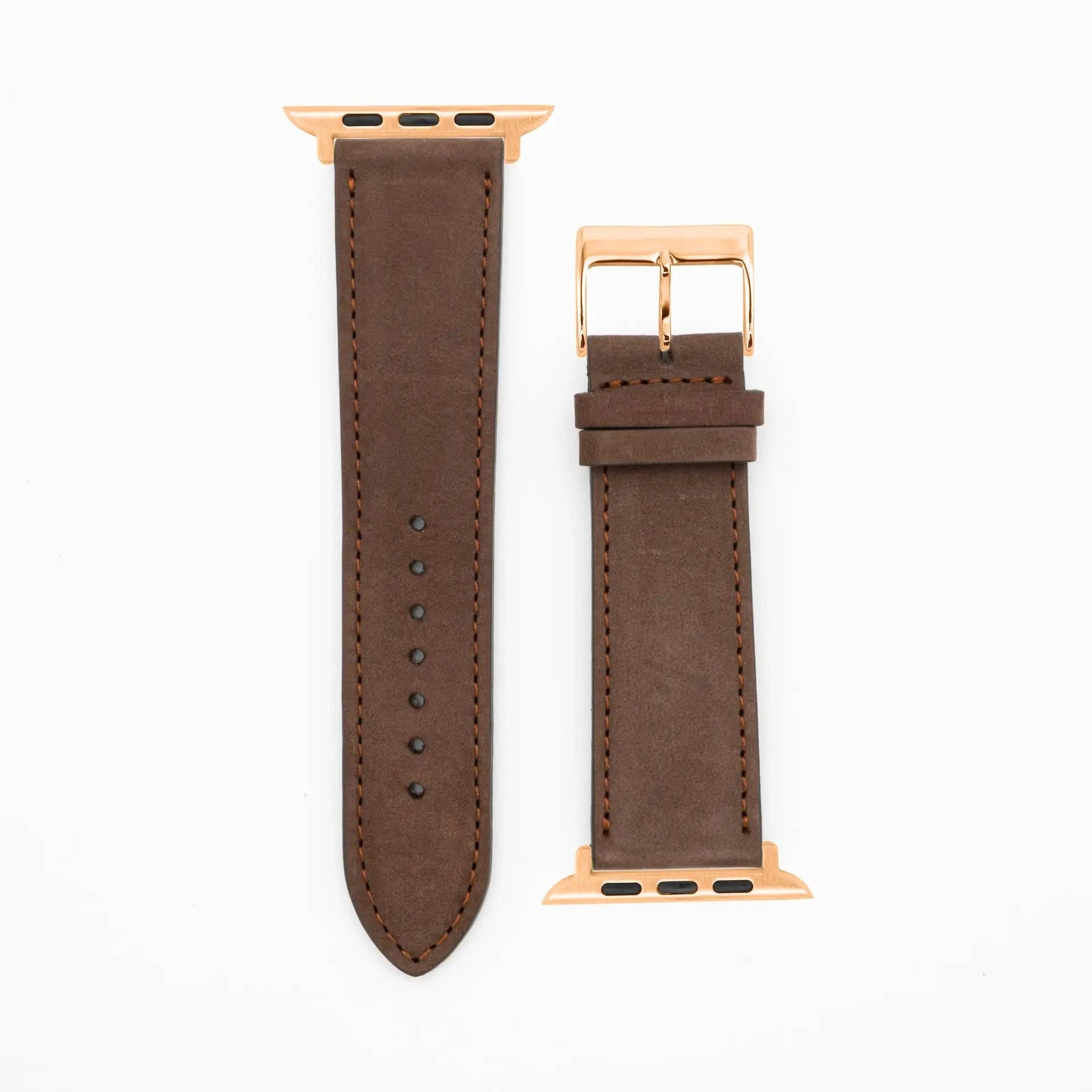 Suede - Classic - Dark brown-Apple Watch-40/41/42mm-Edelband-Leather Strap-Apple Watch