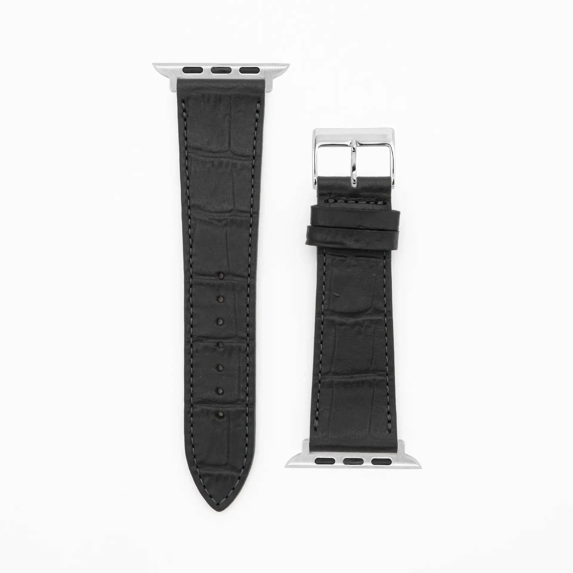 Croco Grain · Classic · Schwarz-Apple Watch-40/41/42mm-Edelband-Lederarmband-Apple Watch