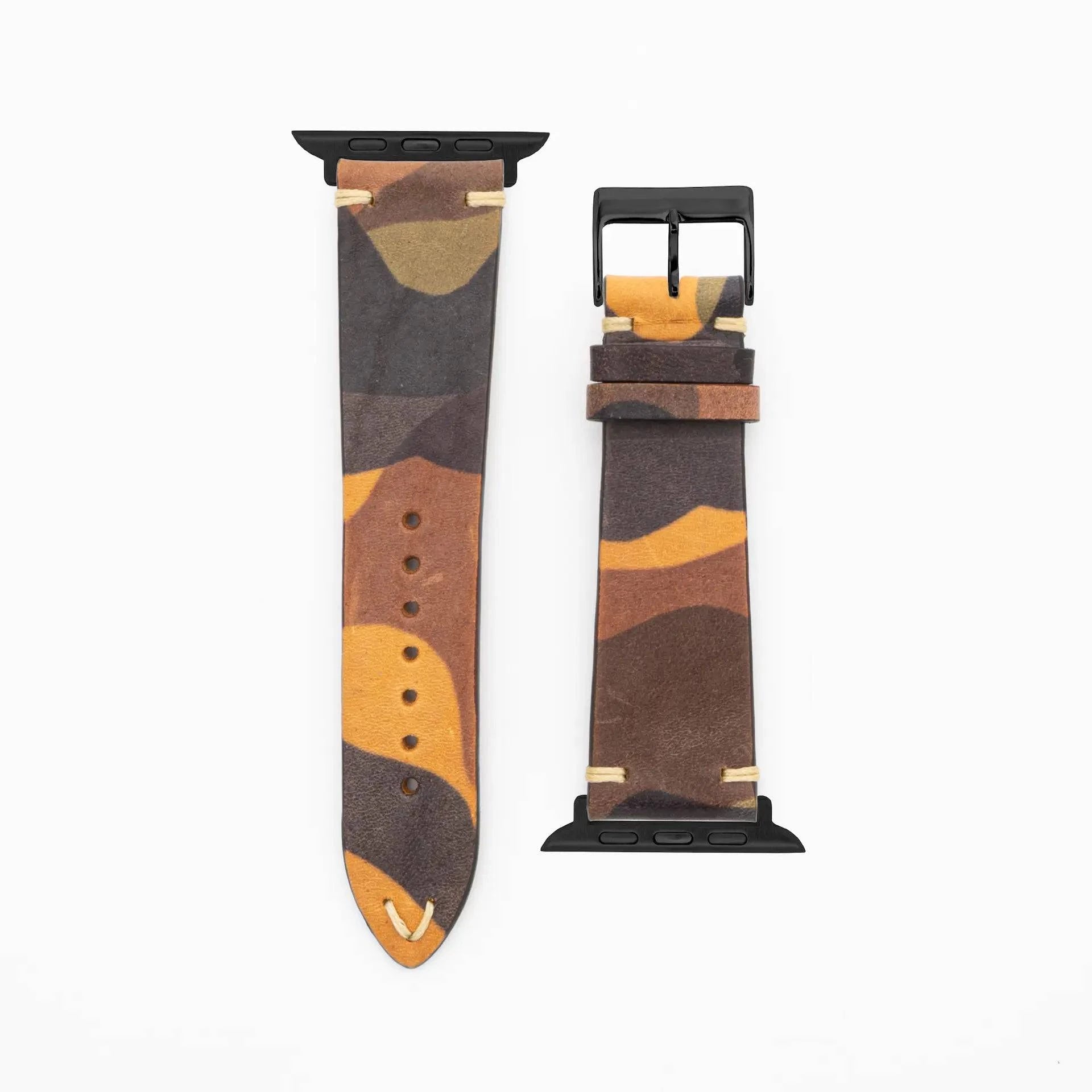 Camouflage · Classic · Braun-Apple Watch-40/41/42mm-Edelband-Lederarmband-Apple Watch