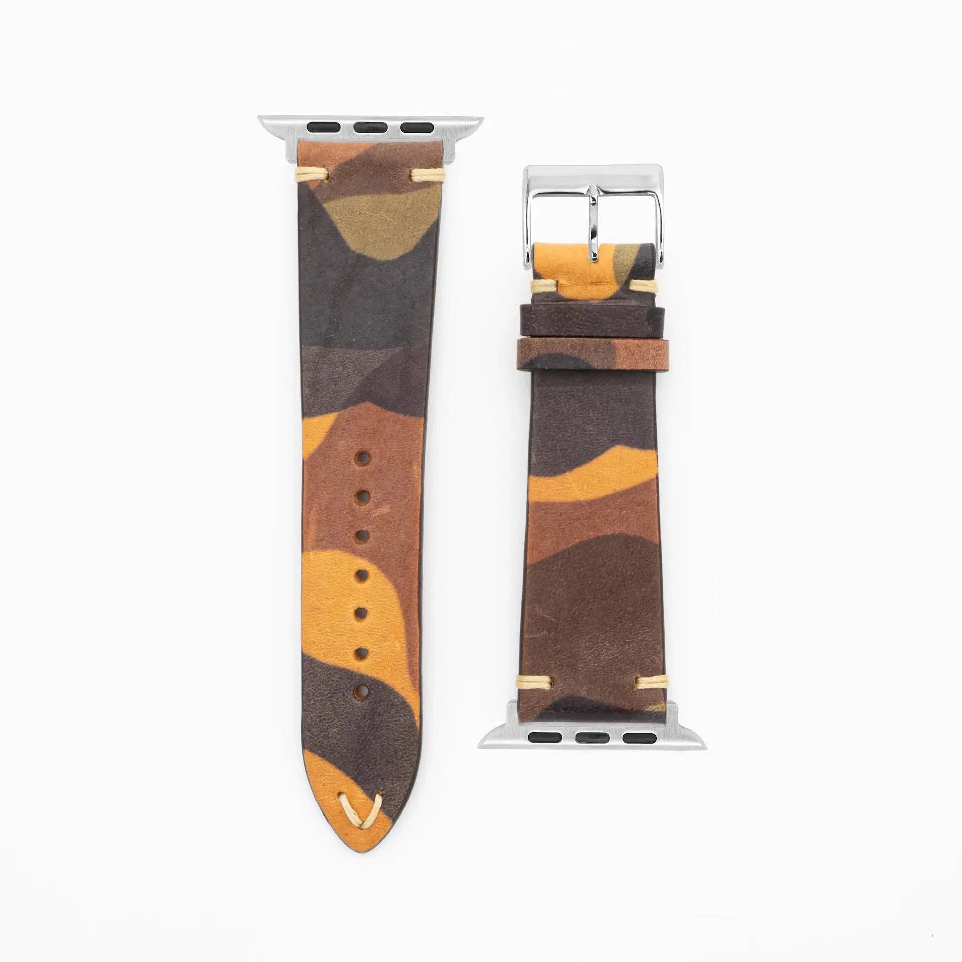 Camouflage · Classic · Braun-Apple Watch-40/41/42mm-Edelband-Lederarmband-Apple Watch