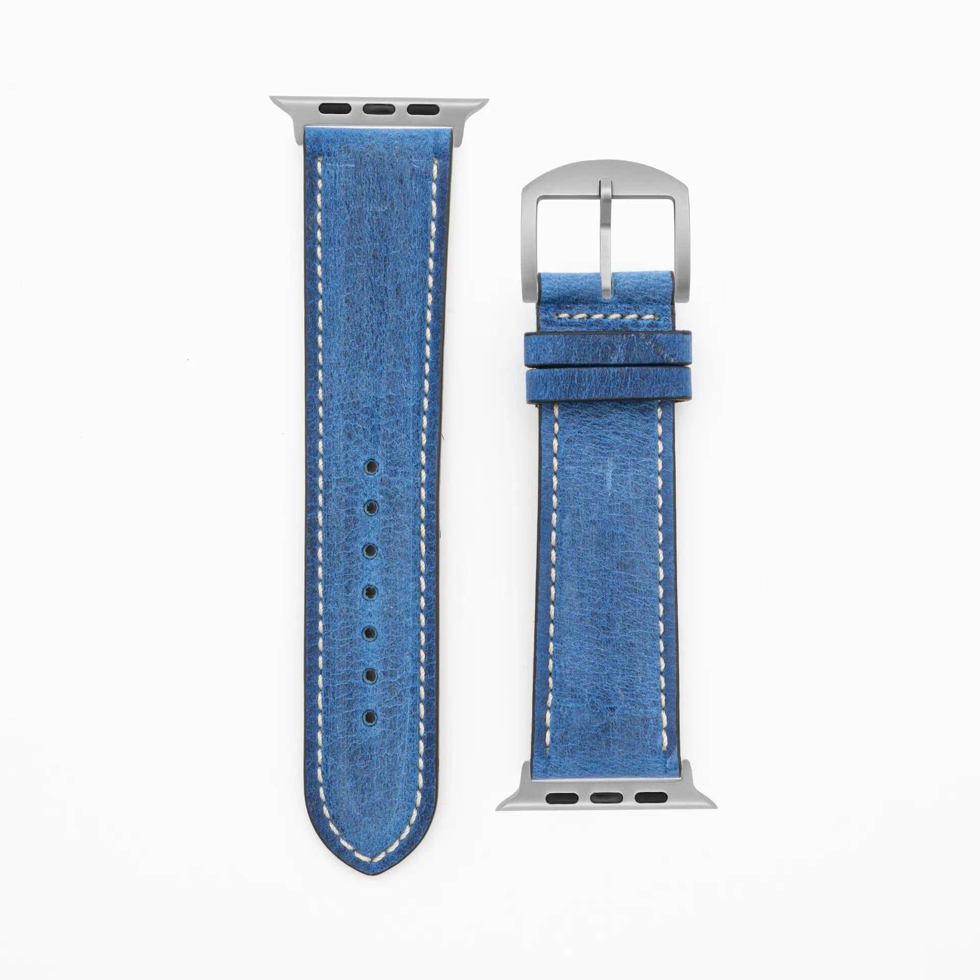 Antilope Chrono · Vintage · Blau-Apple Watch Ultra-49mm-Edelband-Lederarmband-Apple Watch