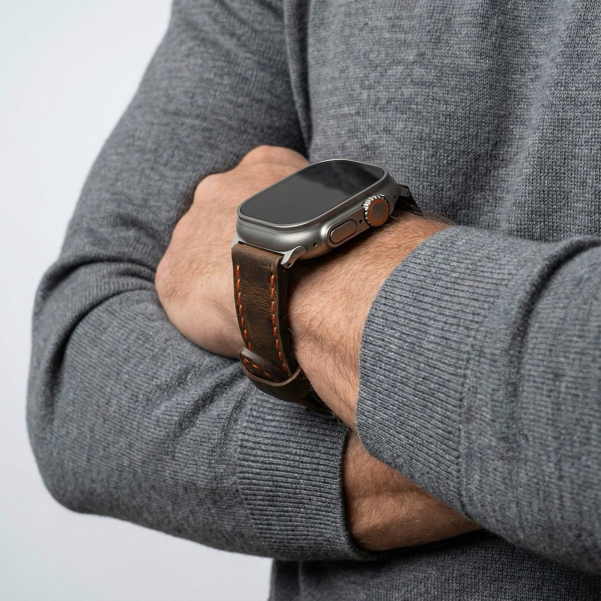 Horween ® · Vintage· Dunkelbraun/Orange