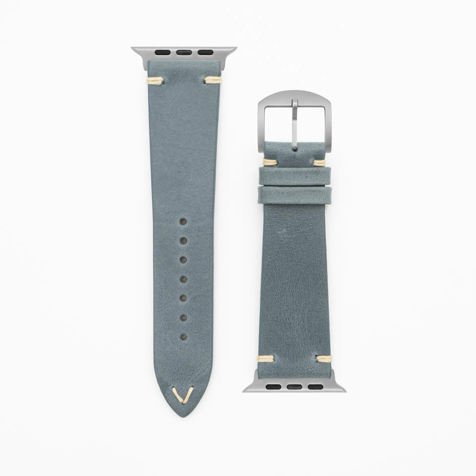 Node · Vintage · Blau-Lederarmband-Apple Watch Ultra-49mm-Titan-Edelband