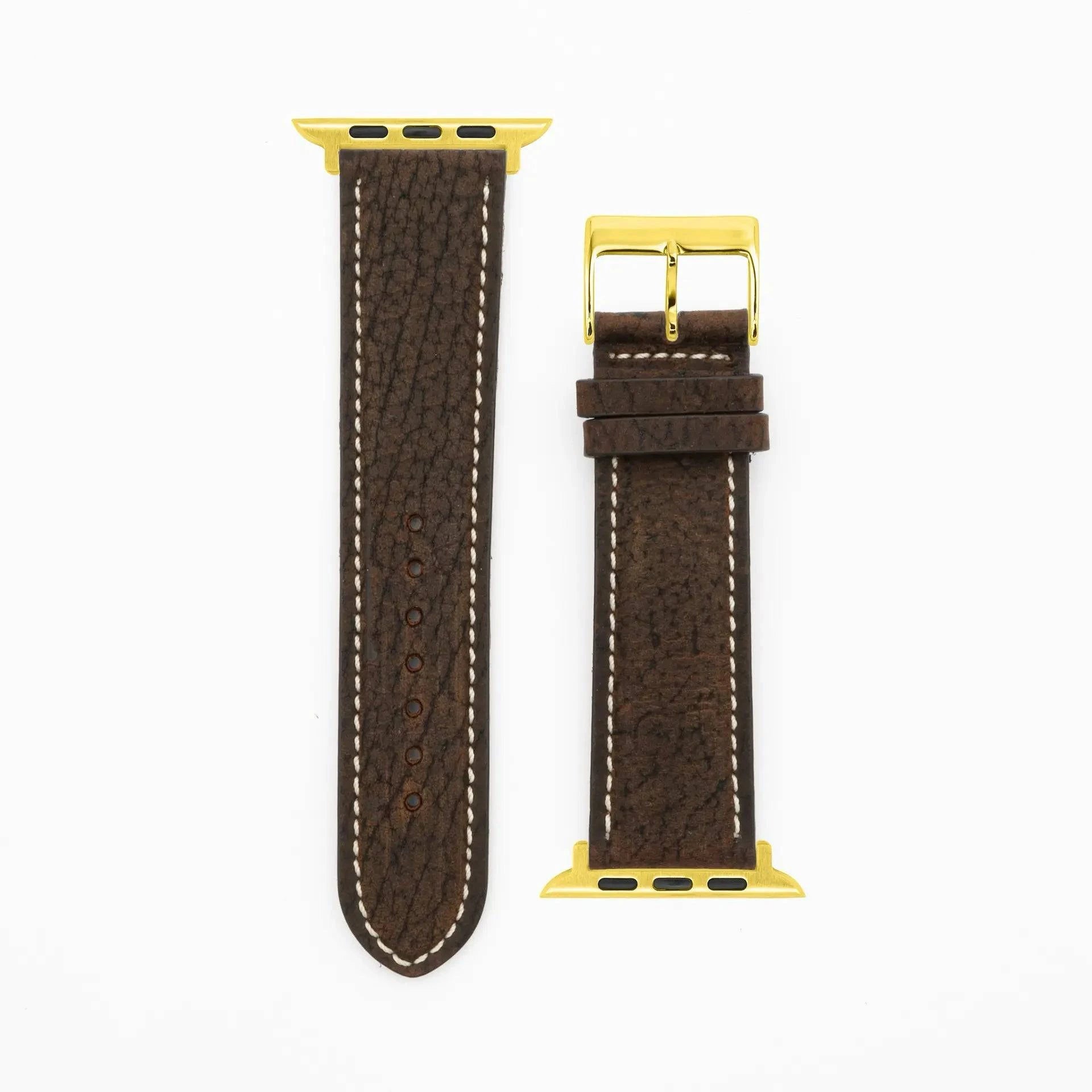 Antilope Chrono · Vintage · Kastanie-Apple Watch-40/41/42mm-Edelband-Lederarmband-Apple Watch