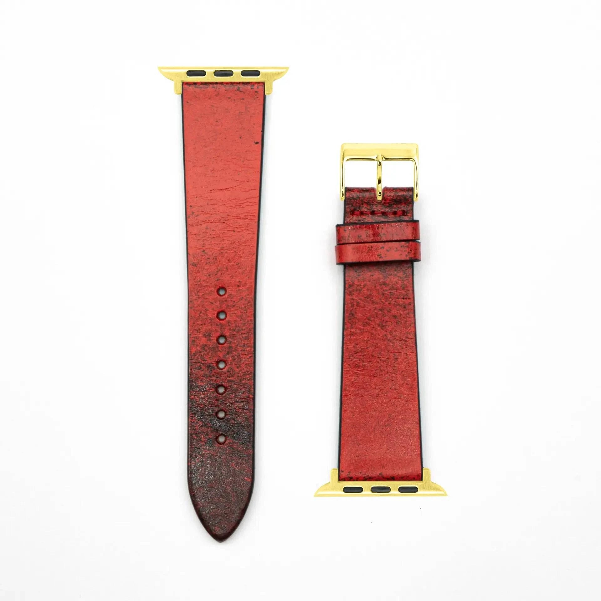 Patina · Vintage · Rot-Apple Watch-40/41/42mm-Edelband-Lederarmband-Apple Watch