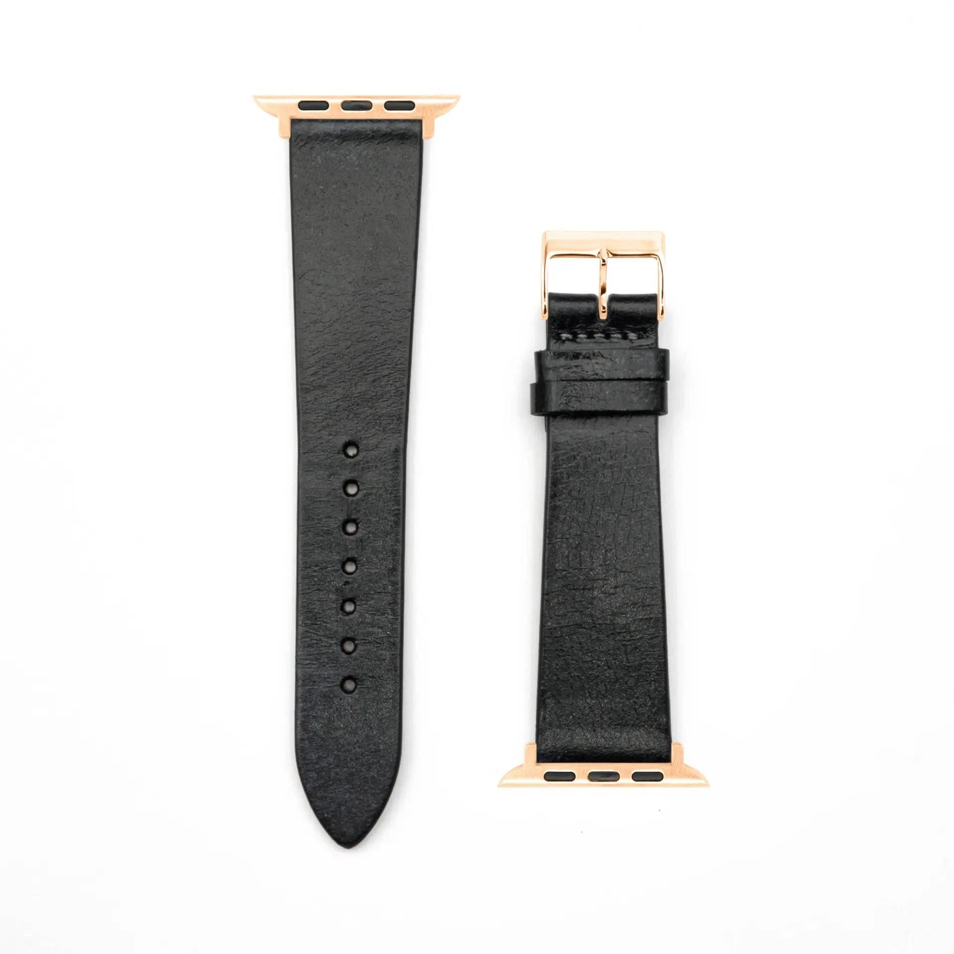 Patina · Vintage · Schwarz-Apple Watch-40/41/42mm-Edelband-Lederarmband-Apple Watch
