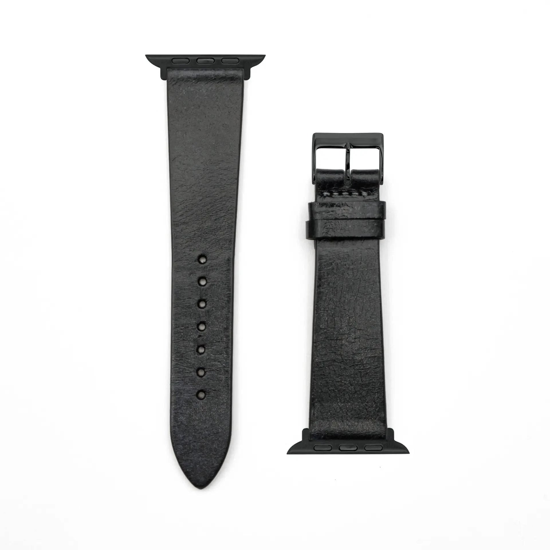 Patina · Vintage · Schwarz-Apple Watch-40/41/42mm-Edelband-Lederarmband-Apple Watch