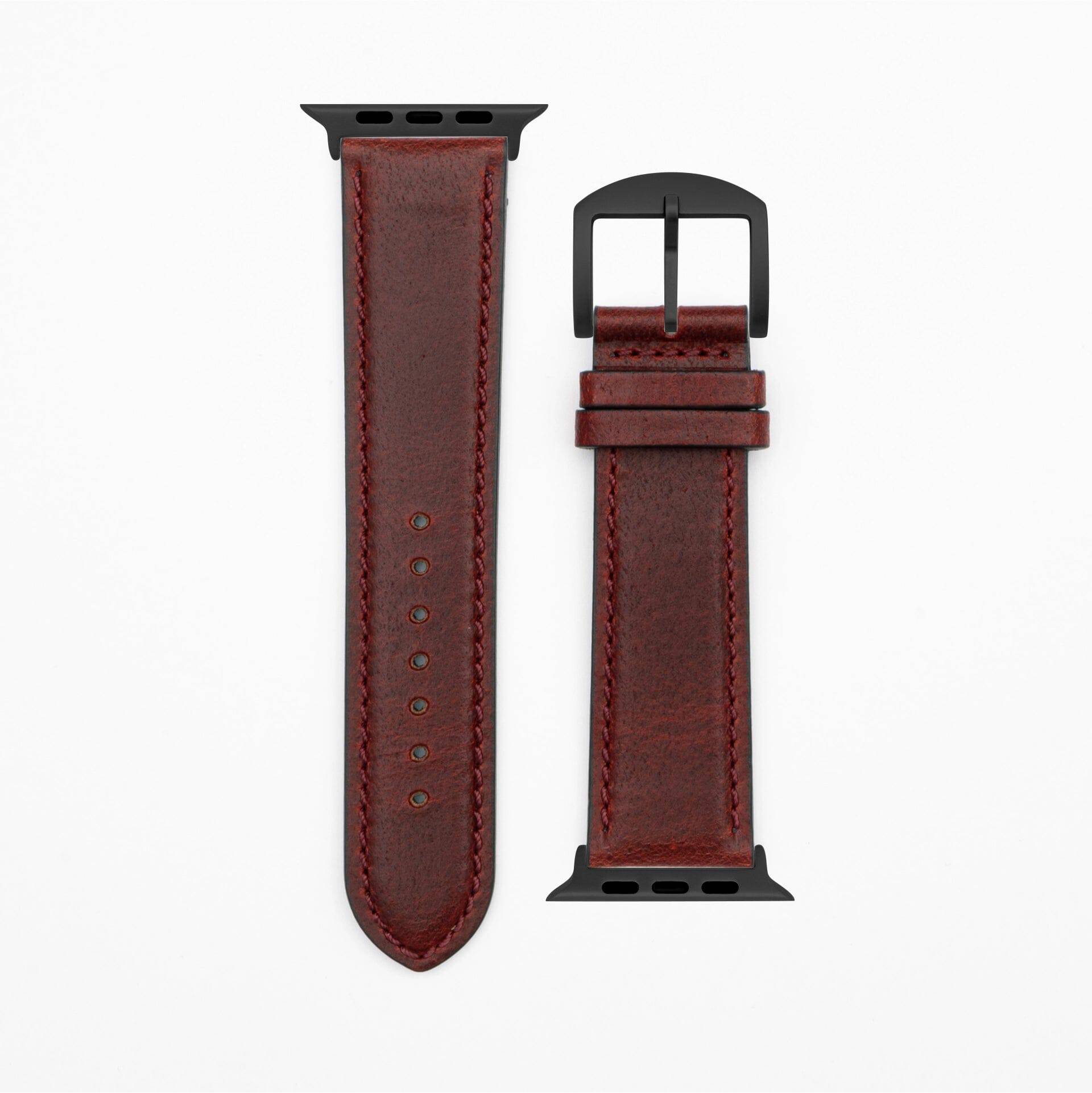 Cavaro - Classic - Dark red Apple Watch Ultra 49mm leather strap Apple Watch