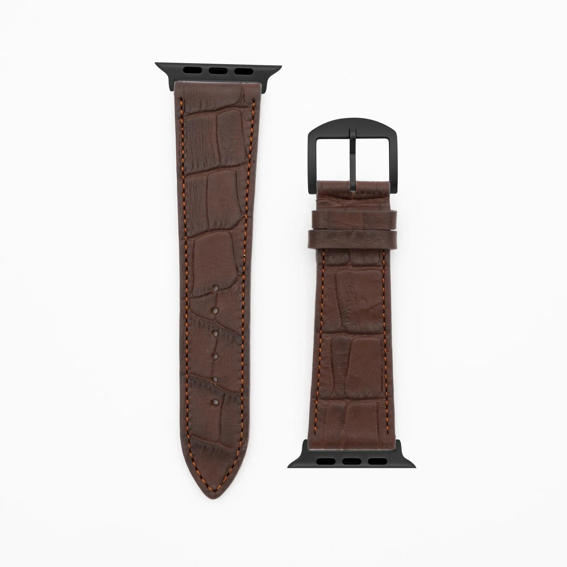Croco Grain · Classic · Dunkelbraun-Apple Watch Ultra-49mm-Edelband-Lederarmband-Apple Watch