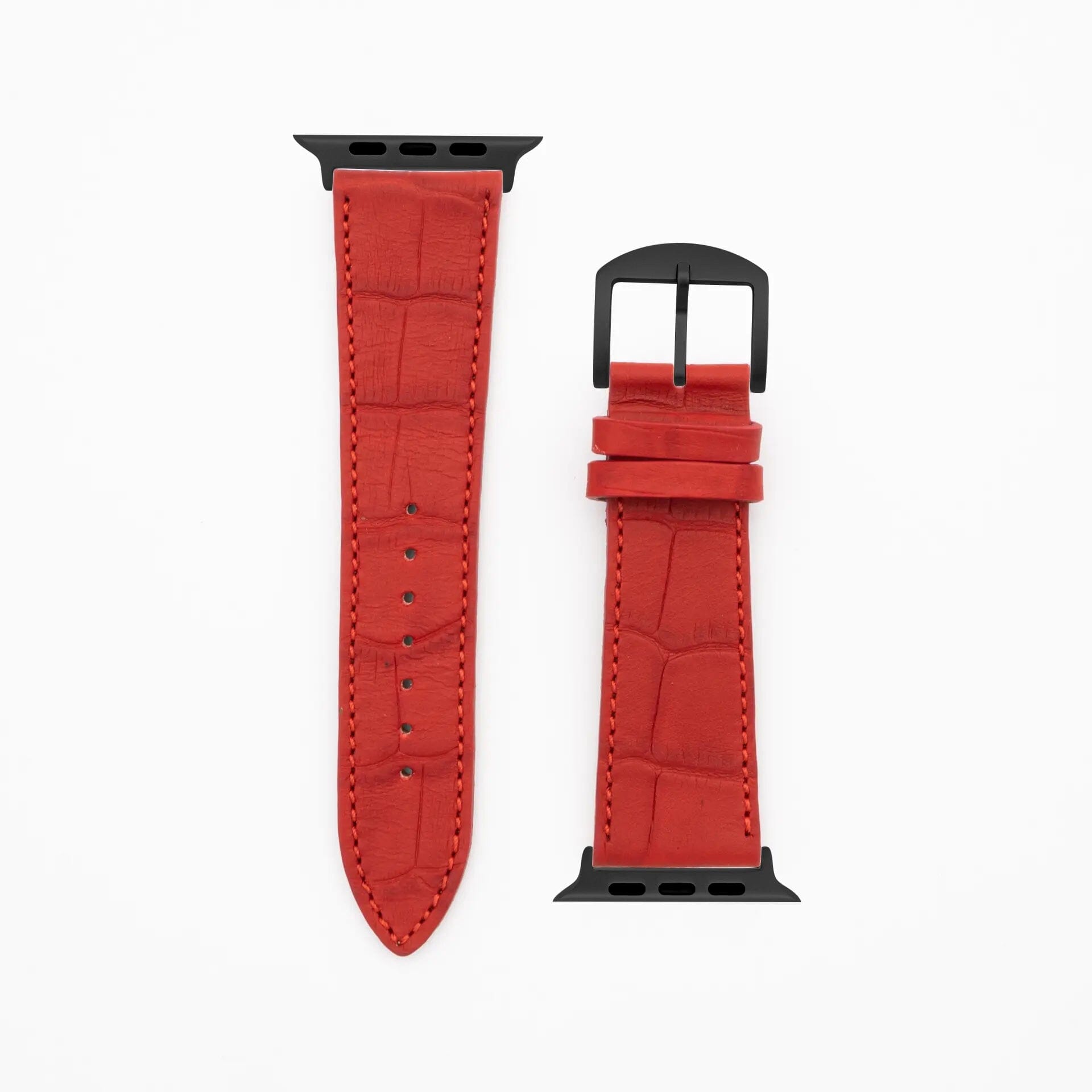 Croco Grain · Classic · Rot-Apple Watch Ultra-49mm-Edelband-Lederarmband-Apple Watch