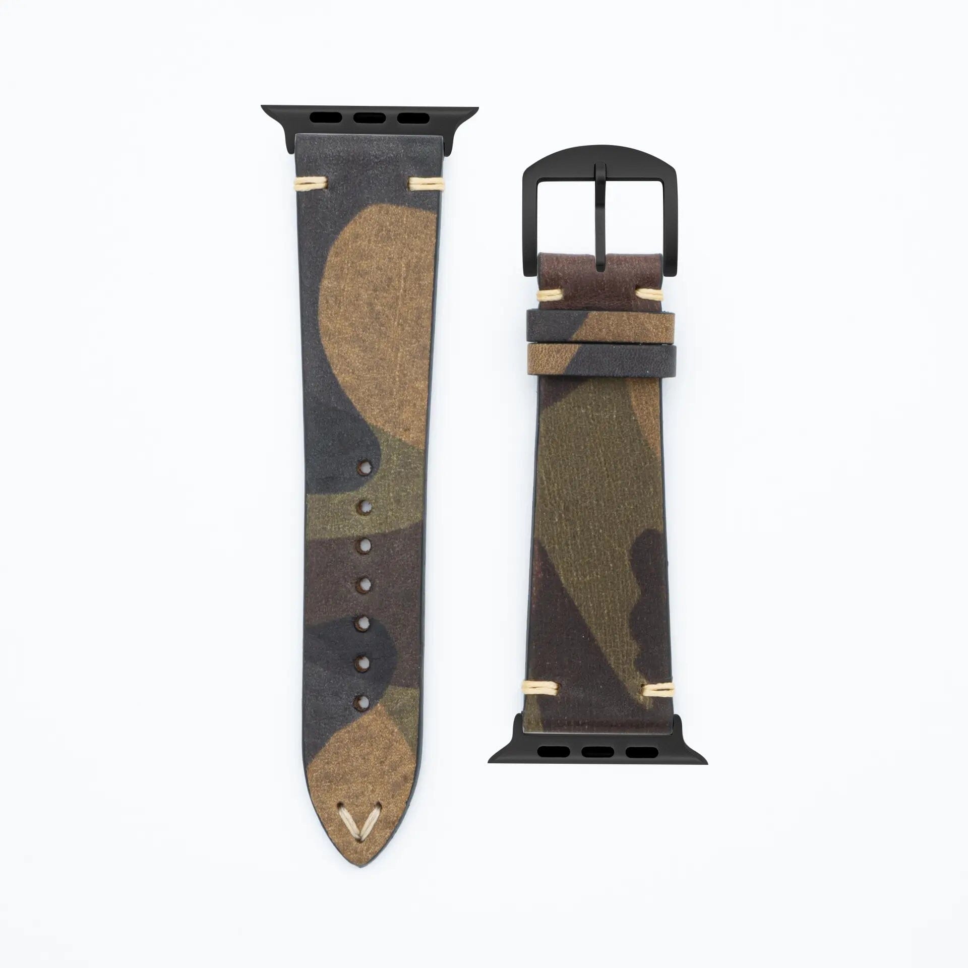 Camouflage · Classic · Grün-Apple Watch Ultra-49mm-Edelband-Lederarmband-Apple Watch