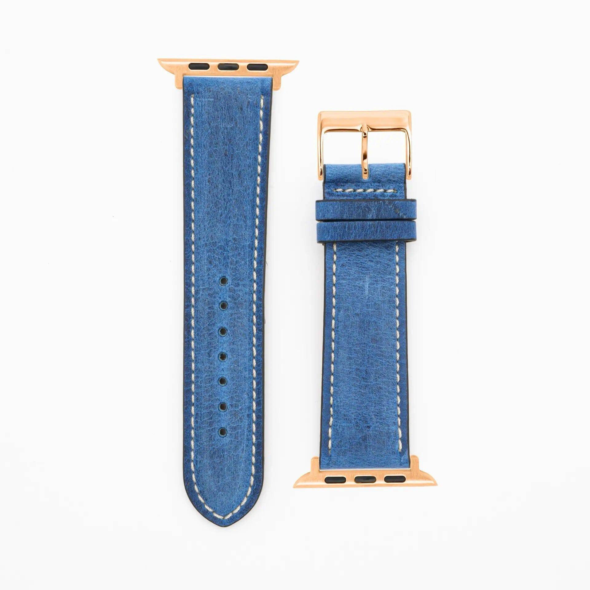Antilope Chrono · Vintage · Blau-Apple Watch-40/41/42mm-Edelband-Lederarmband-Apple Watch