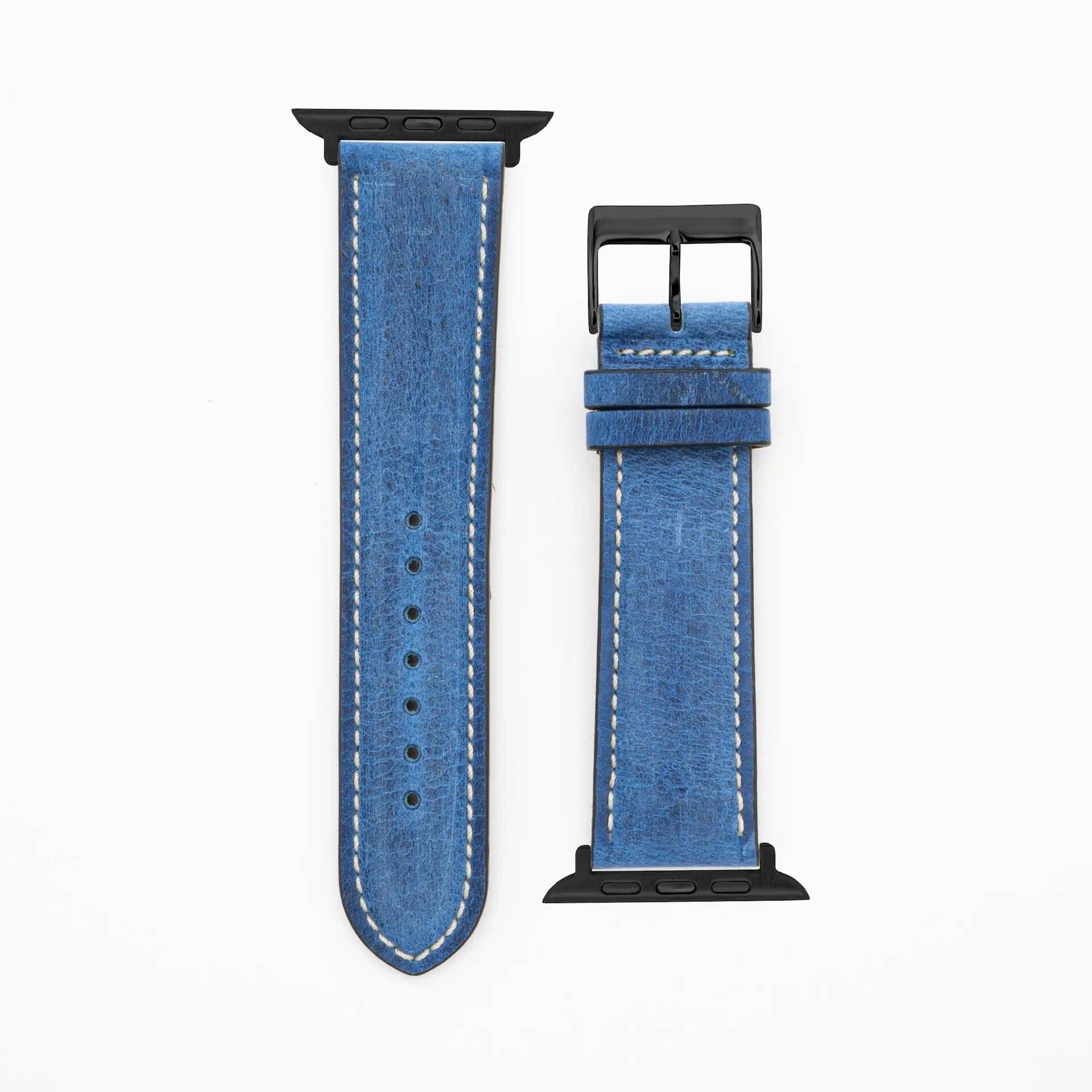 Antilope Chrono · Vintage · Blau-Apple Watch-40/41/42mm-Edelband-Lederarmband-Apple Watch